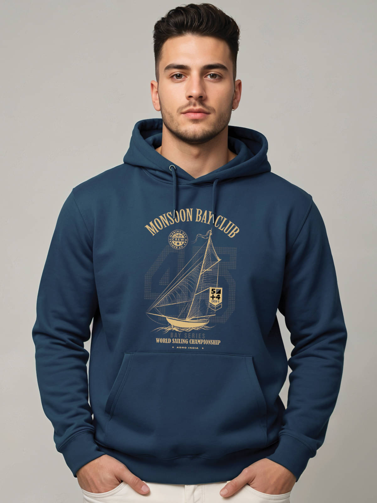 Adro Fleece Hooded Men's Sweatshirt - Teal ( Pack of 1 )     			Adro Fleece Hooded Men's Sweatshirt - Teal ( Pack of 1 )