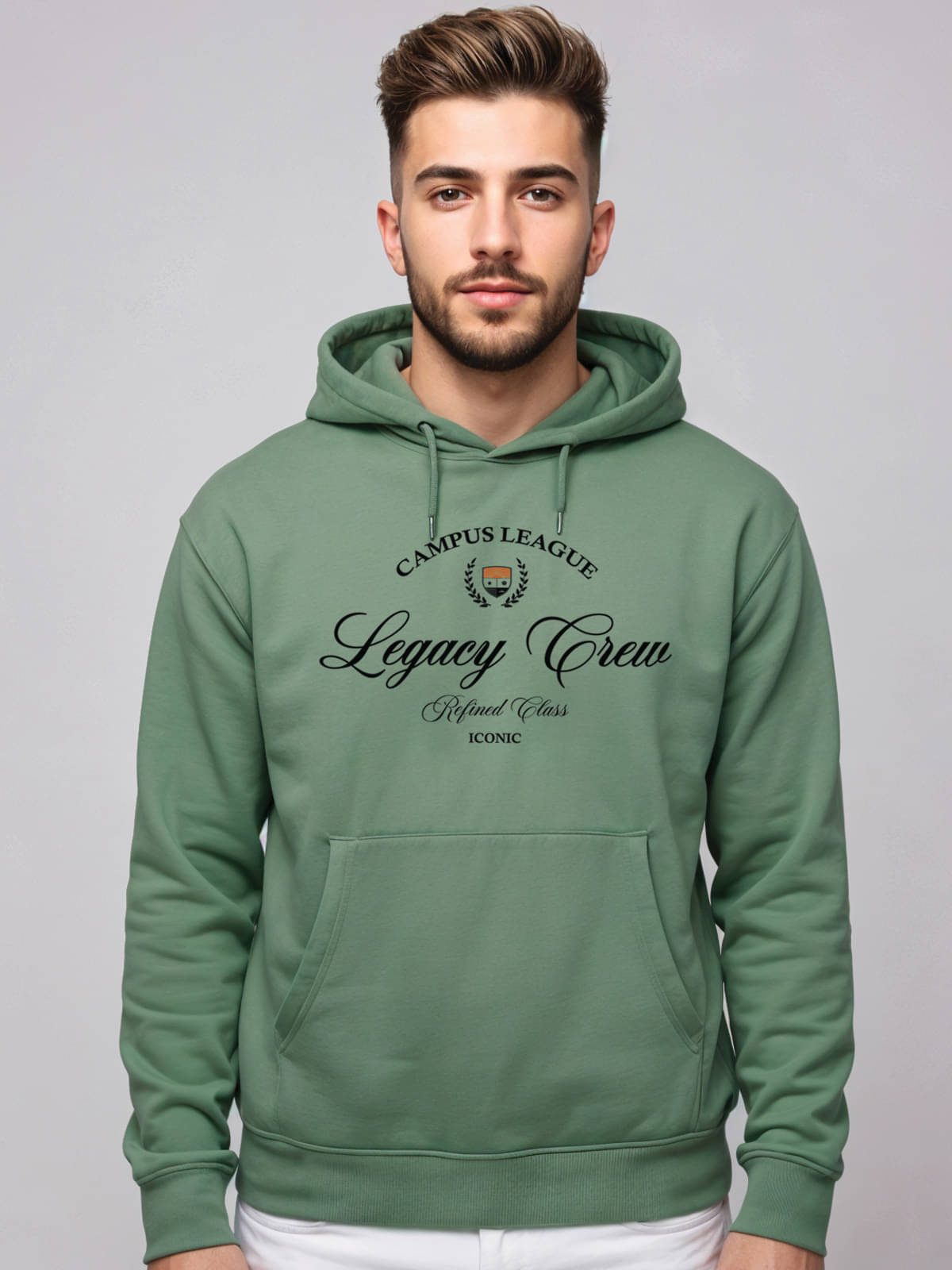     			Adro Fleece Hooded Men's Sweatshirt - Sea Green ( Pack of 1 )