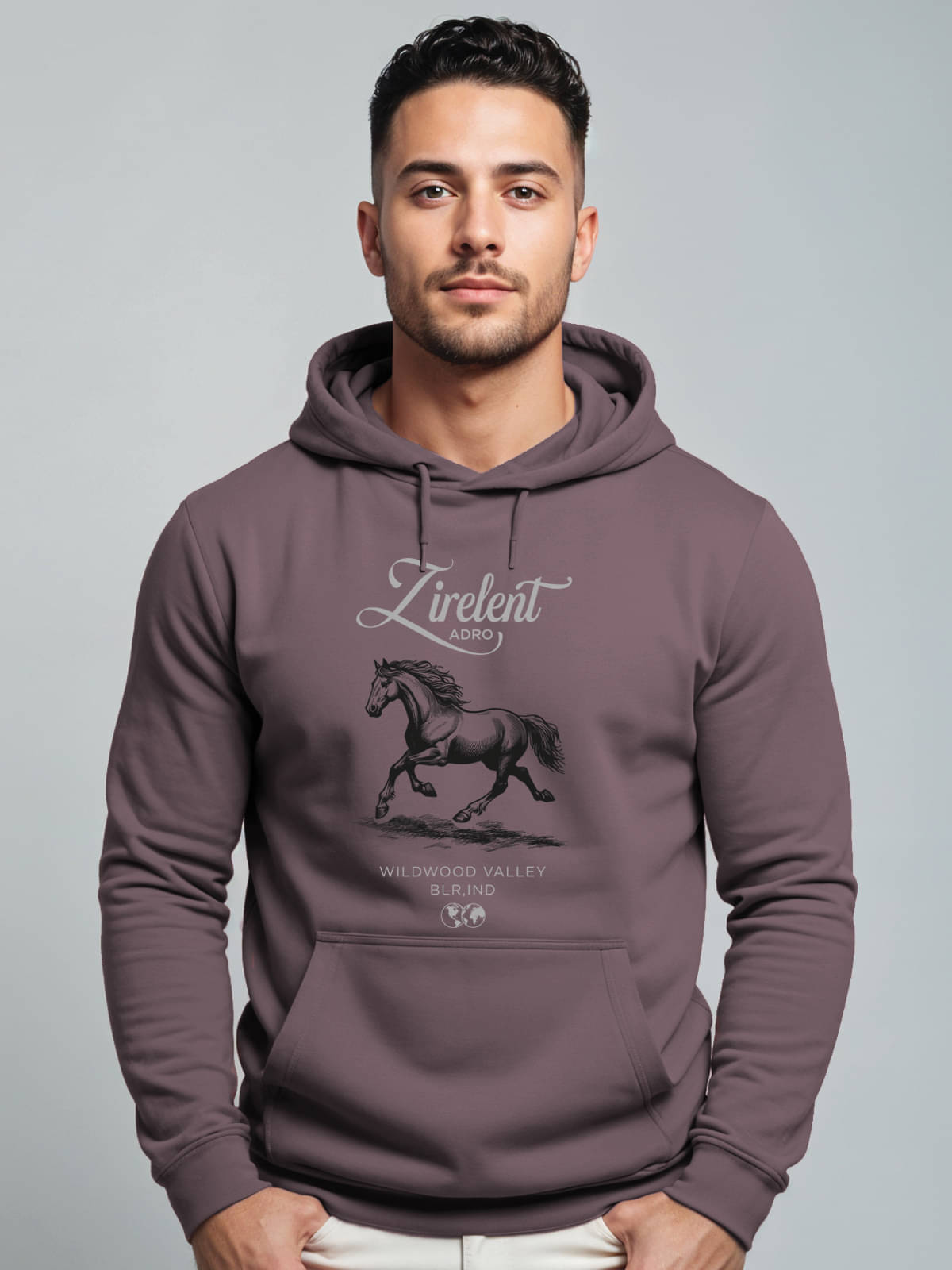     			Adro Fleece Hooded Men's Sweatshirt - Purple ( Pack of 1 )