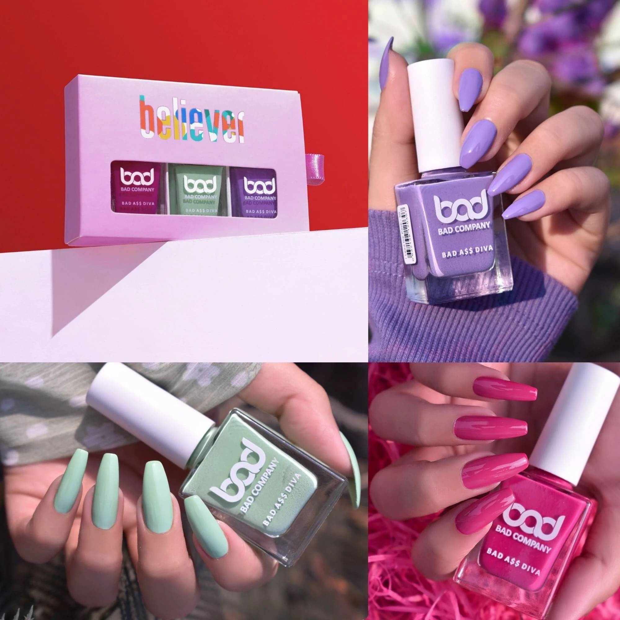     			BAD COMPANY Multi Nail Polish 30 ( Pack of 3 )