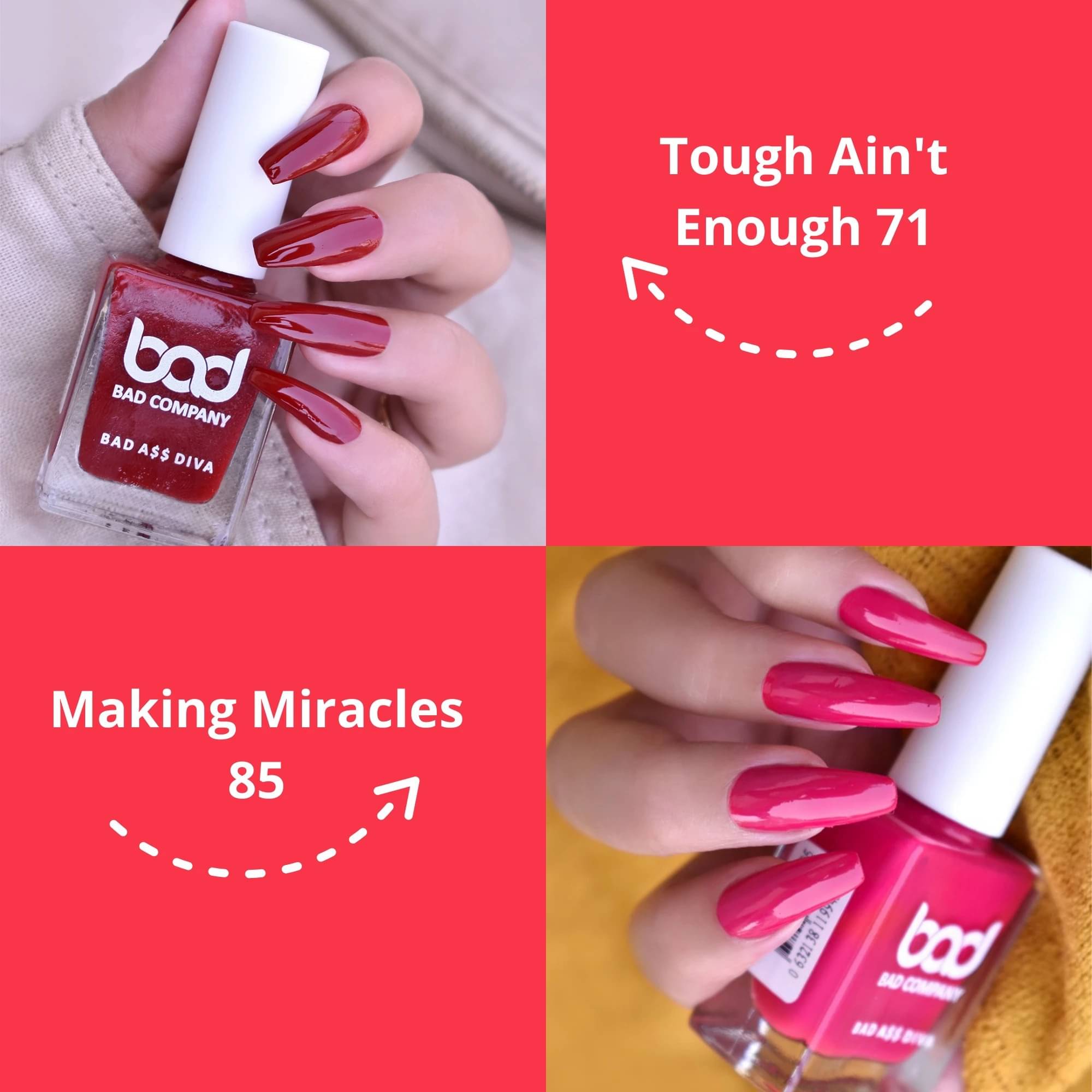     			BAD COMPANY Multi Nail Polish 20 ( Pack of 2 )
