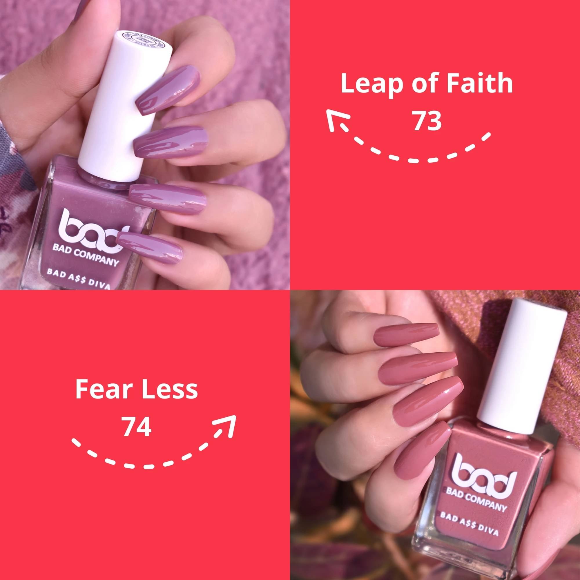     			BAD COMPANY Multi Nail Polish 20 ( Pack of 2 )