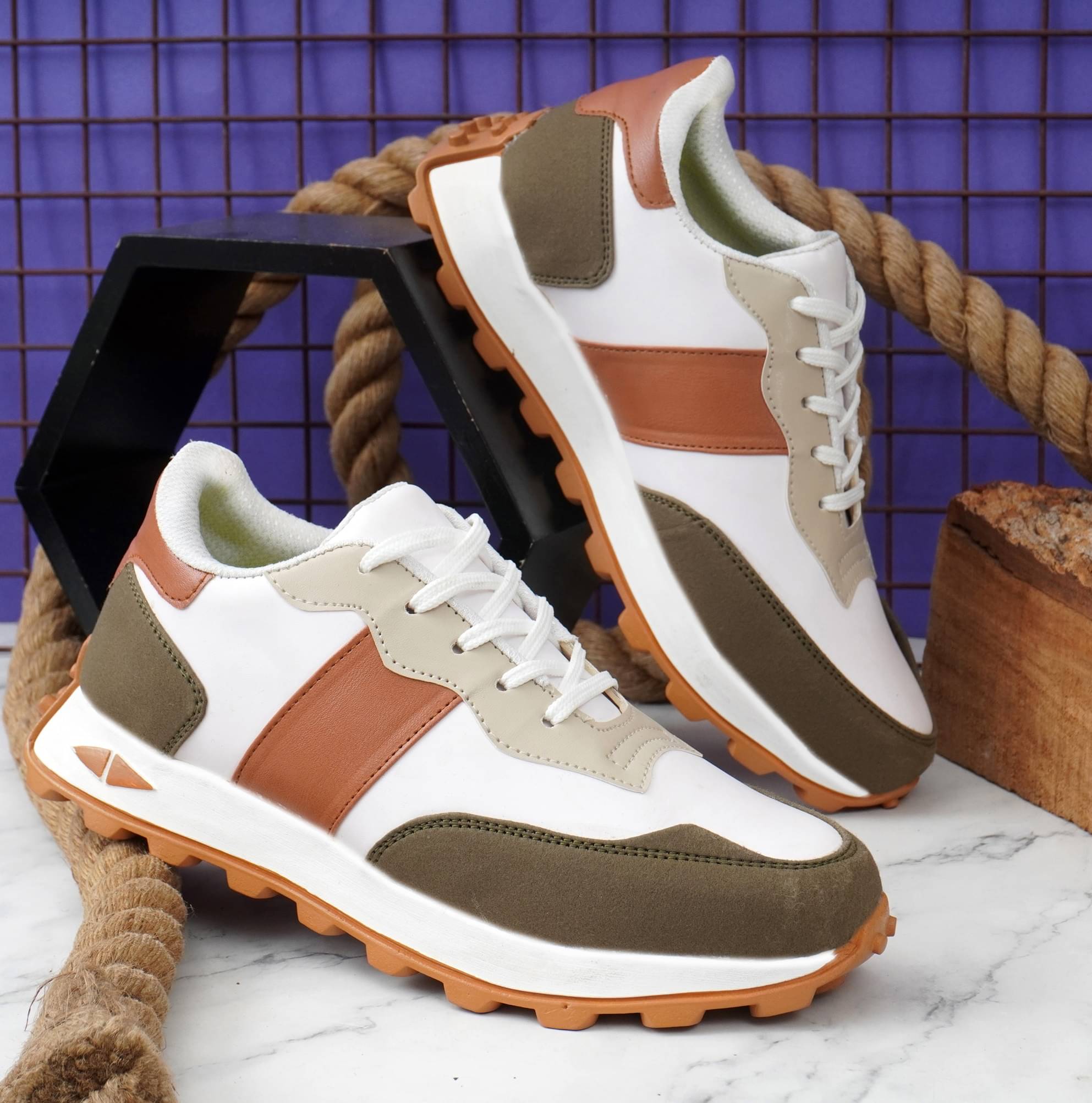     			BAERU Sneaker for men Brown Men's Sneakers