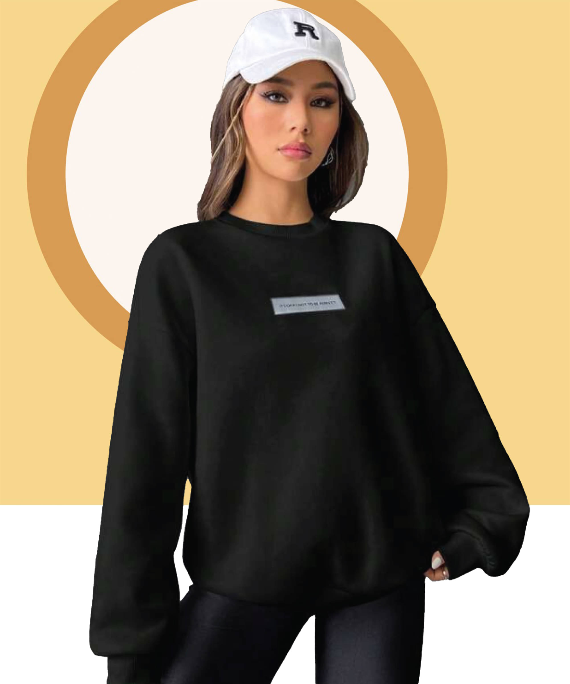 Christy World Women Fleece Sweatshirt ( Black ) Christy World Women Fleece Sweatshirt ( Black )