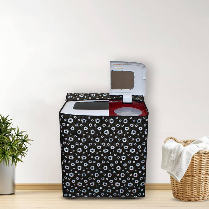 Dream Care Semi-Automatic Washing Machine Cover Compatiable For 8 kg - Black Dream Care Semi-Automatic Washing Machine Cover Compatiable For 8 kg - Black