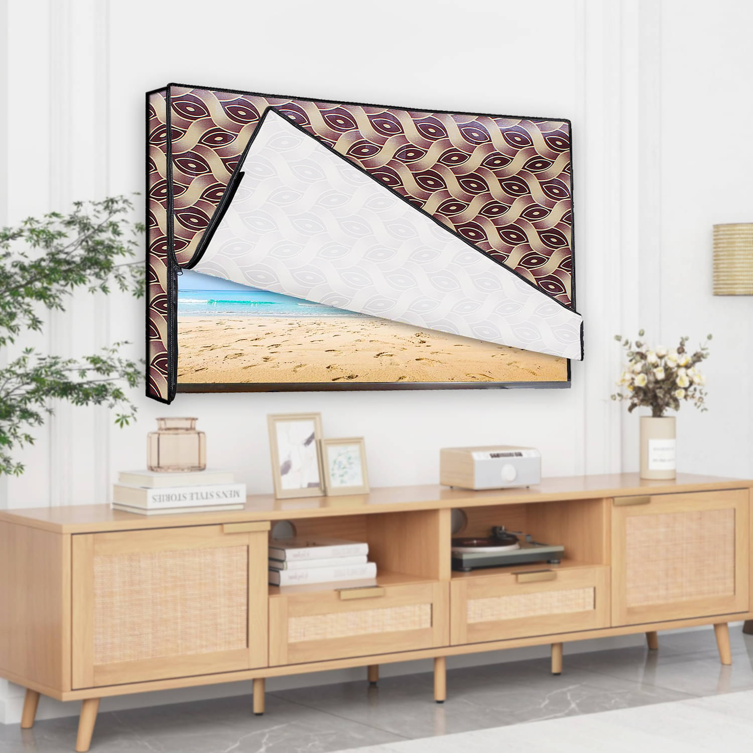 Dream Care Single PVC Brown TV Cover for Other Models 127 cm (50 in) LED/LCD TV Dream Care Single PVC Brown TV Cover for Other Models 127 cm (50 in) LED/LCD TV