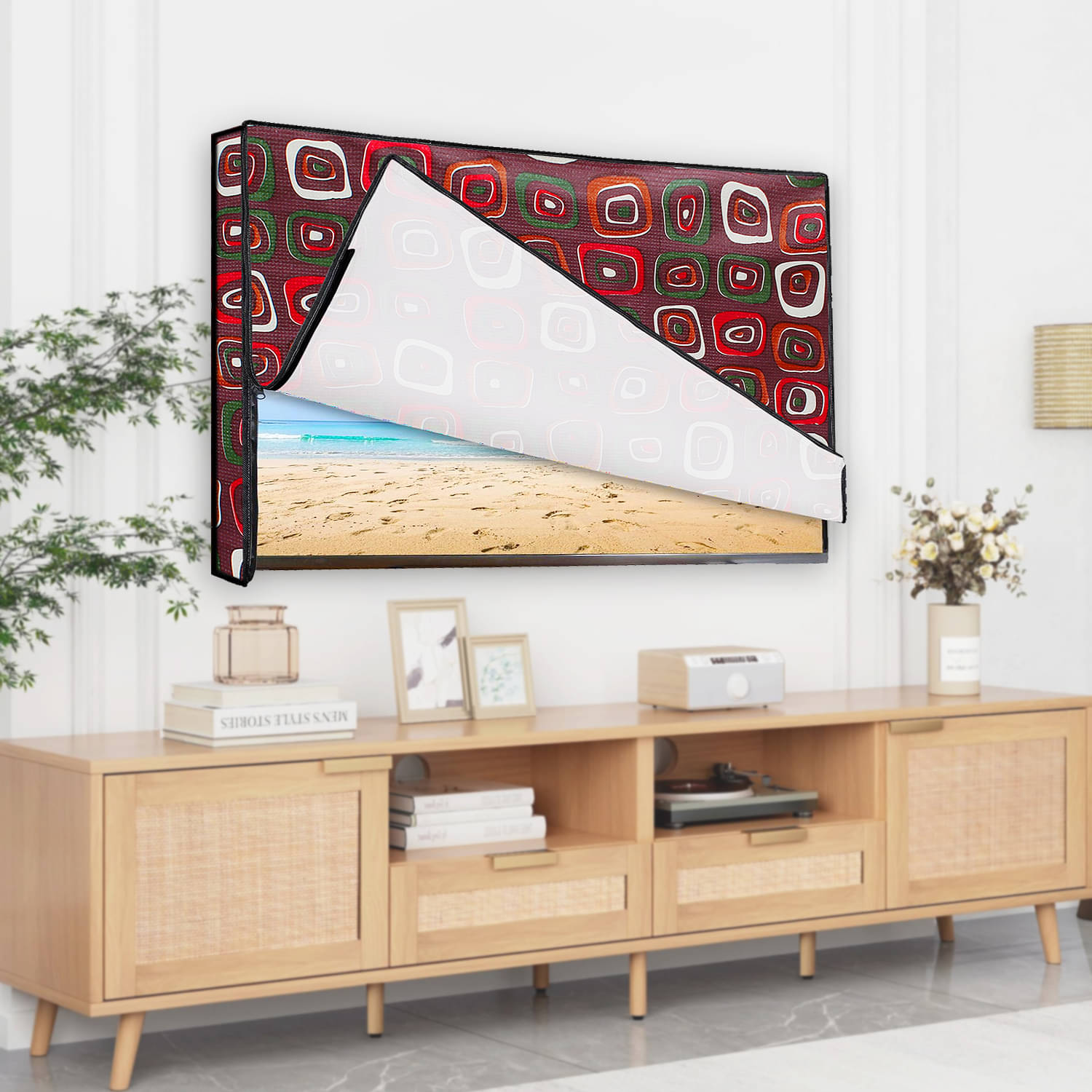     			Dream Care Single PVC Maroon TV Cover for Other Models 127 cm (50 in) LED/LCD TV