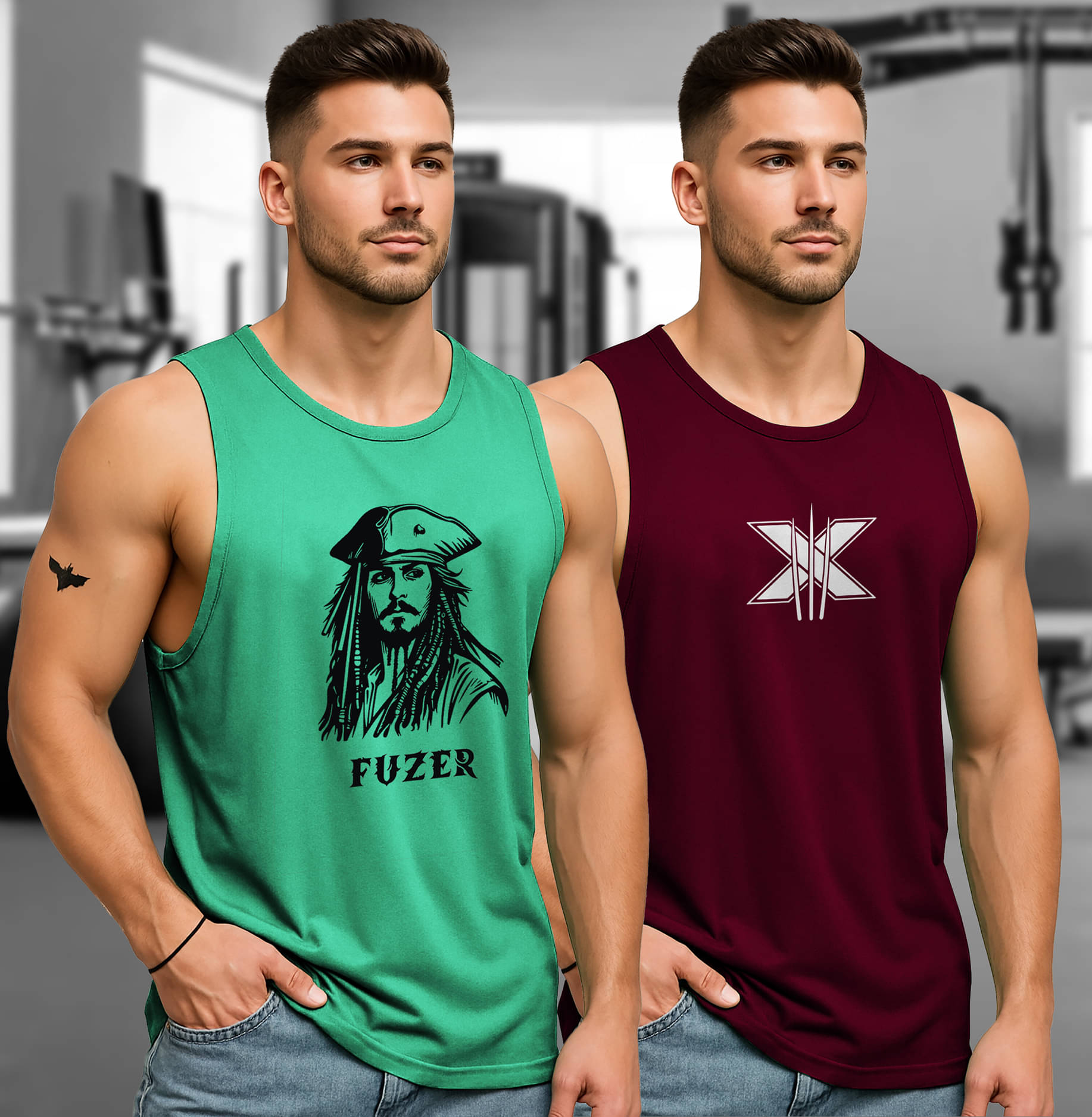 FUZER Pack of 2 Polyester Tank For Men ( Multicolor3 ) FUZER Pack of 2 Polyester Tank For Men ( Multicolor3 )