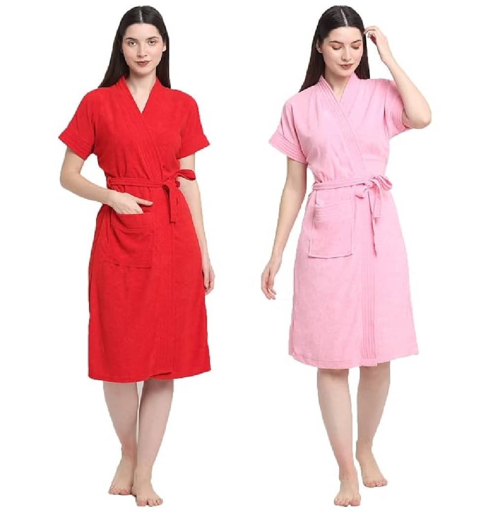     			FeelBlue Multi Free Size Bathrobe ( Pack of 2 )