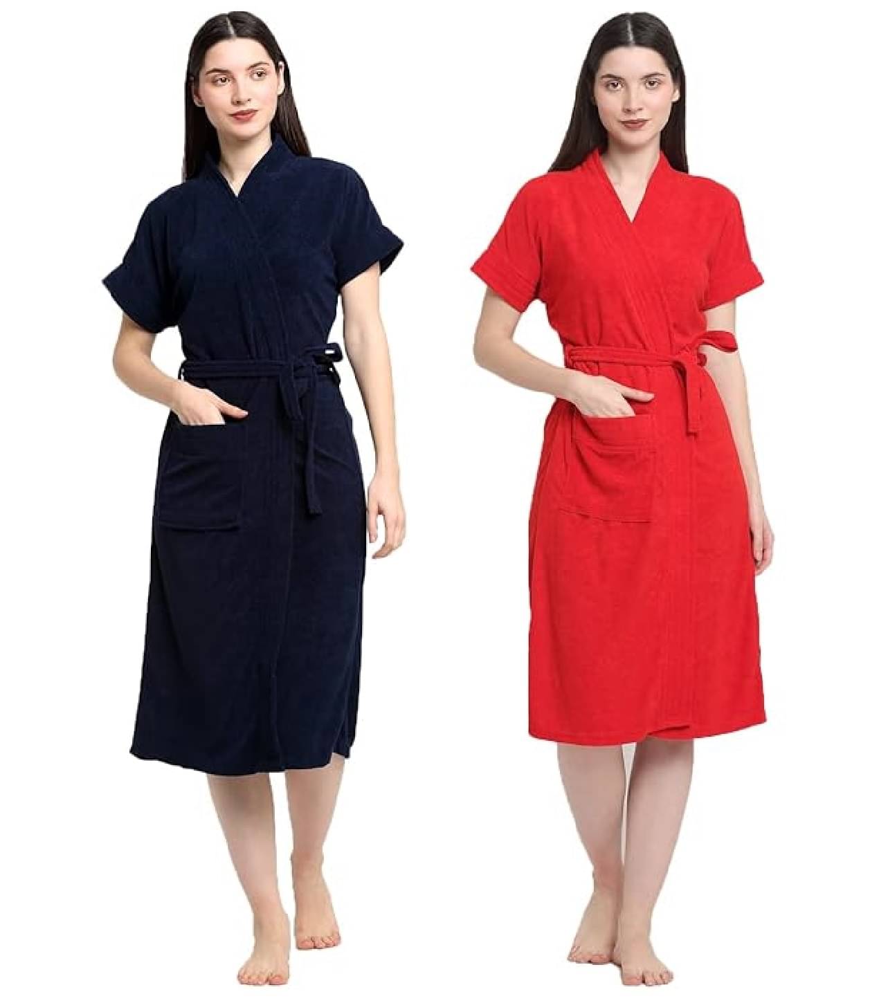     			FeelBlue Multi Free Size Bathrobe ( Pack of 2 )