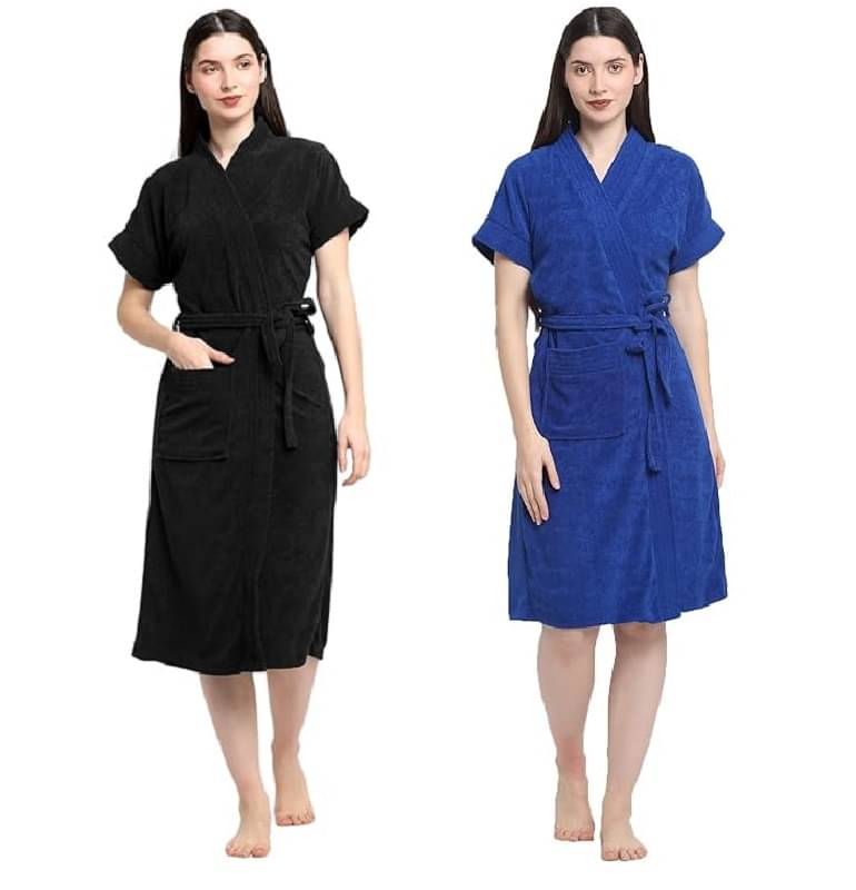     			FeelBlue Multi Free Size Bathrobe ( Pack of 2 )