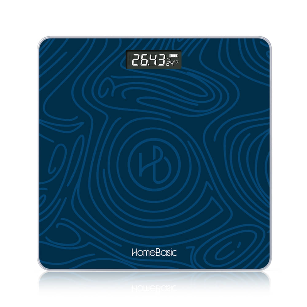     			HOMEBASIC Blue Glass Digital Weighing Scale
