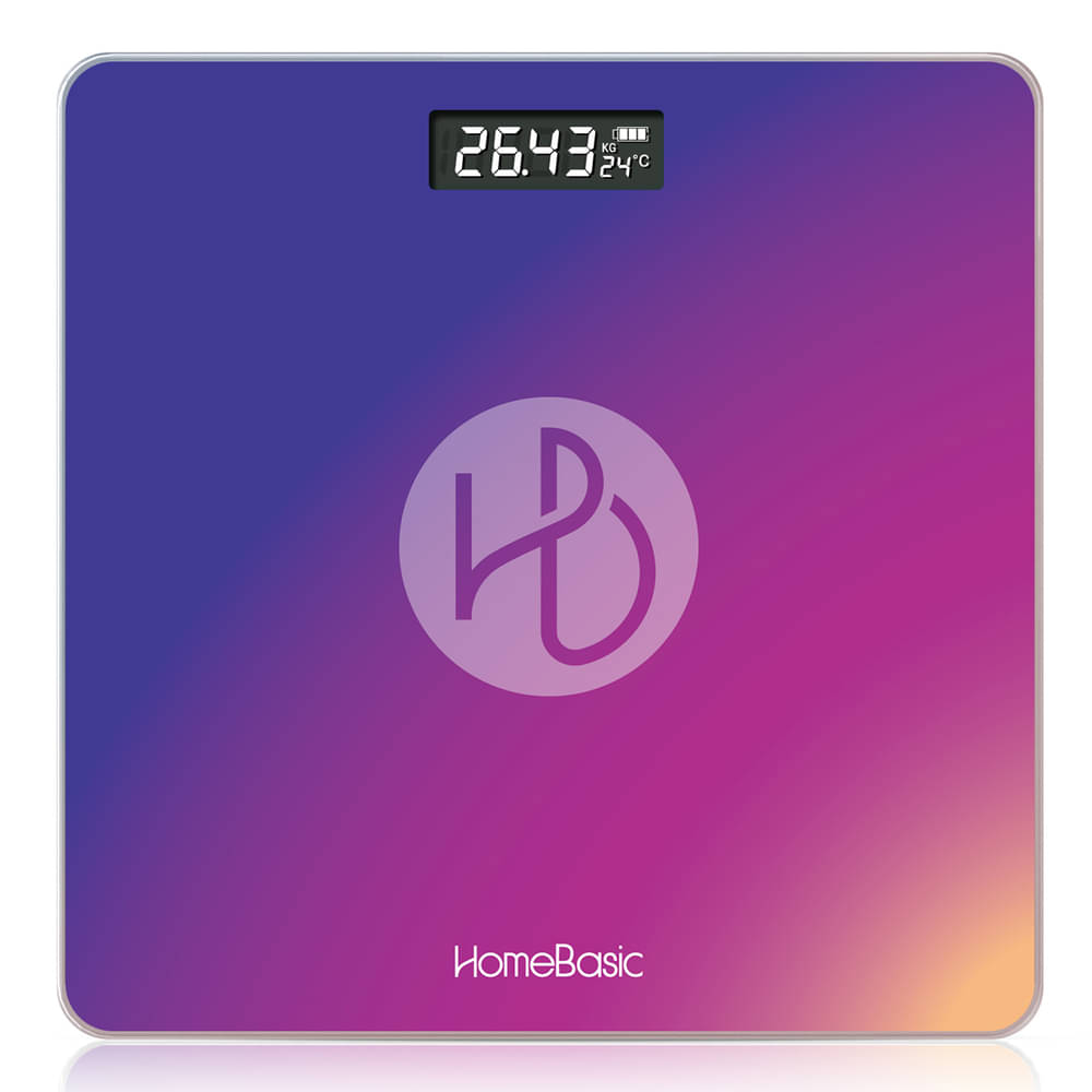     			HOMEBASIC Multicolor Glass Digital Weighing Scale