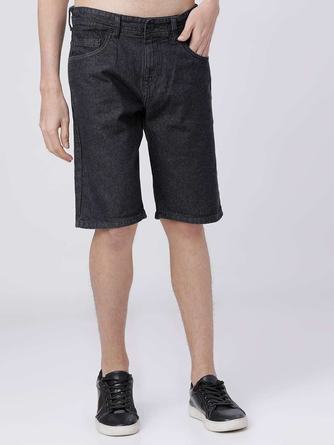     			Highlander Black Cotton Blend Men's Denim Shorts ( Pack of 1 )