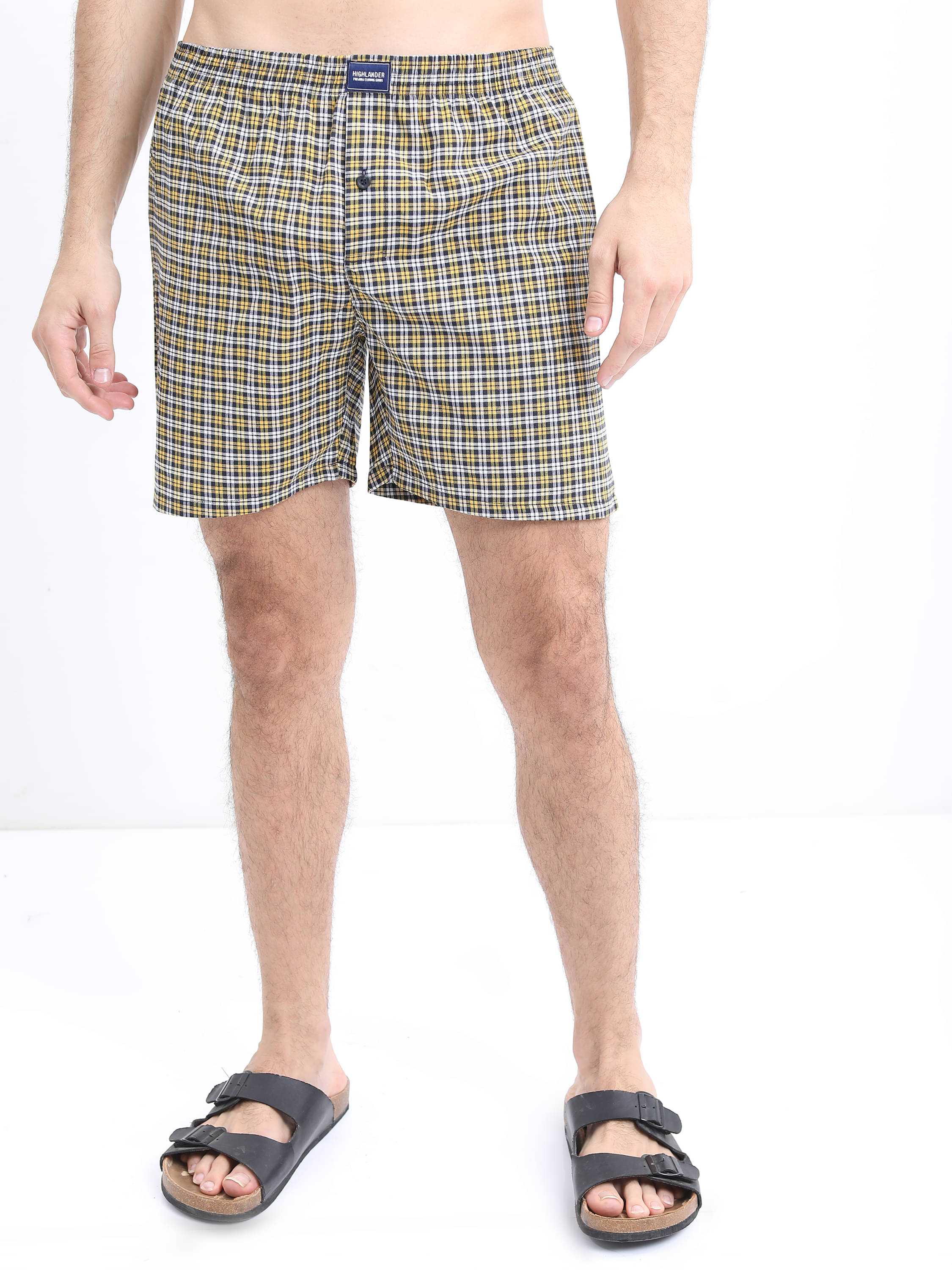     			Highlander Blue Cotton Blend Men's Shorts ( Pack of 1 )