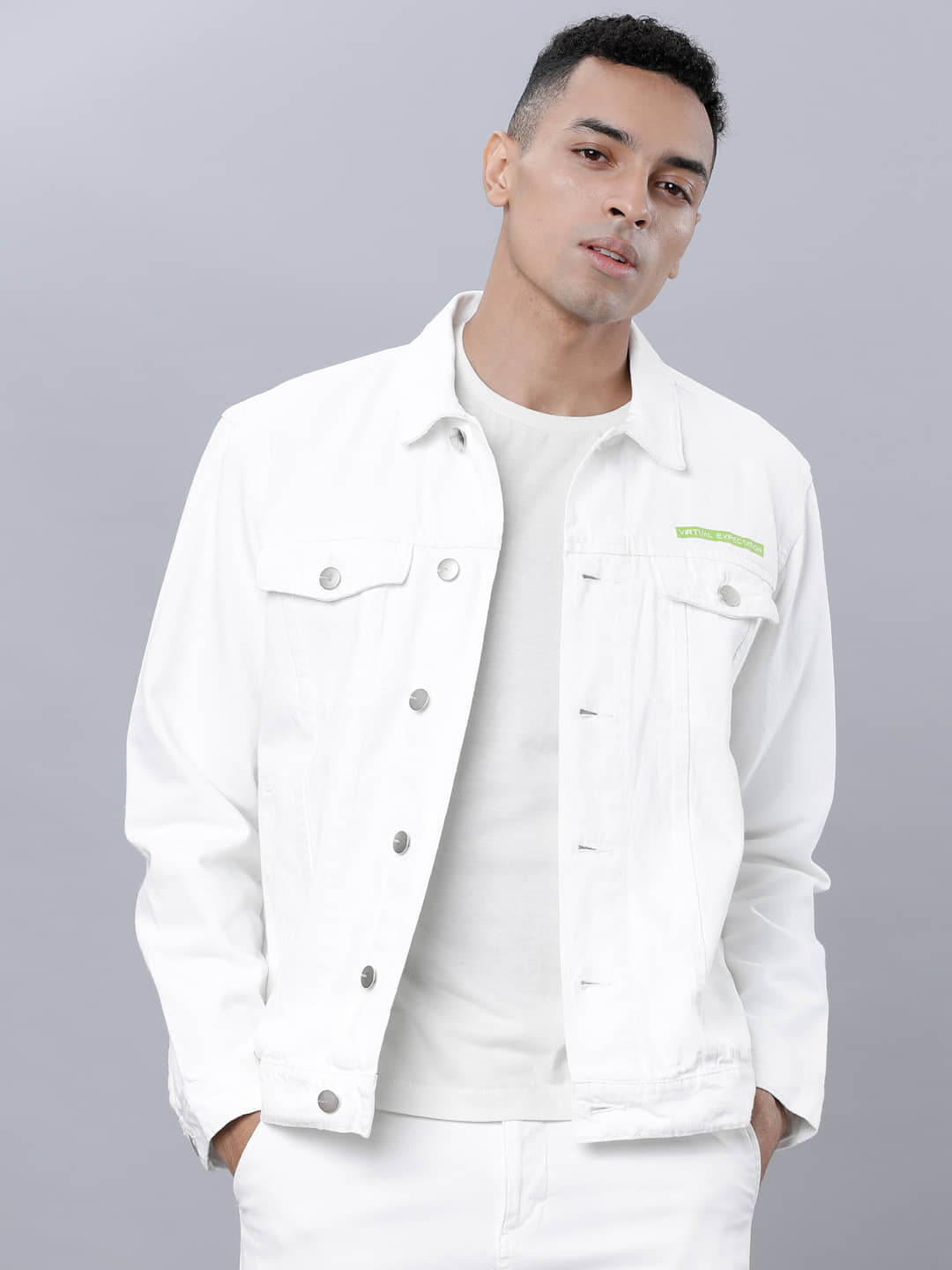 Highlander Cotton Men's Denim Jacket - White ( Pack of 1 ) - Jackets & Coats | Buy online on ZillyBuy
