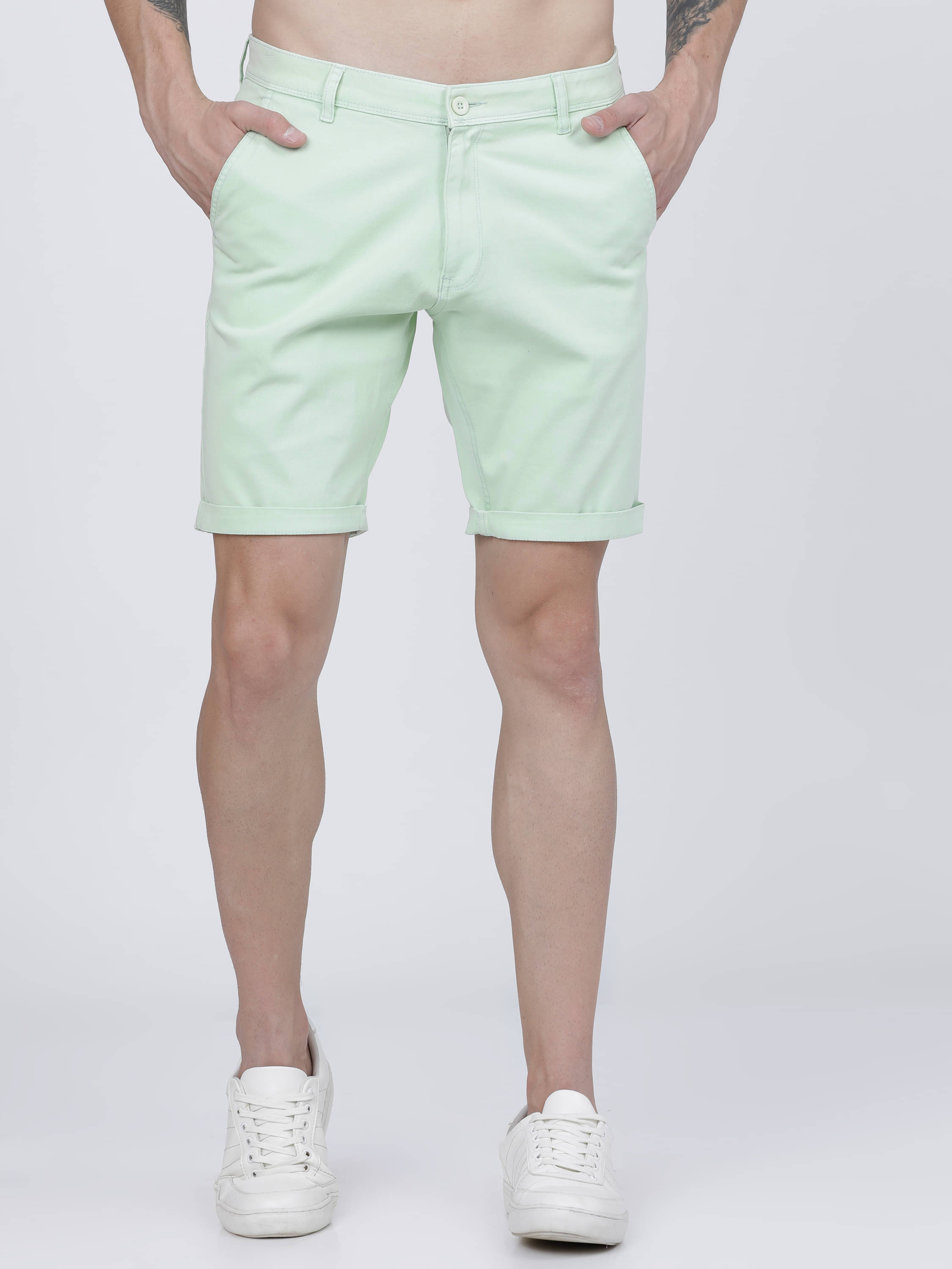     			Highlander Green Cotton Blend Men's Shorts ( Pack of 1 )