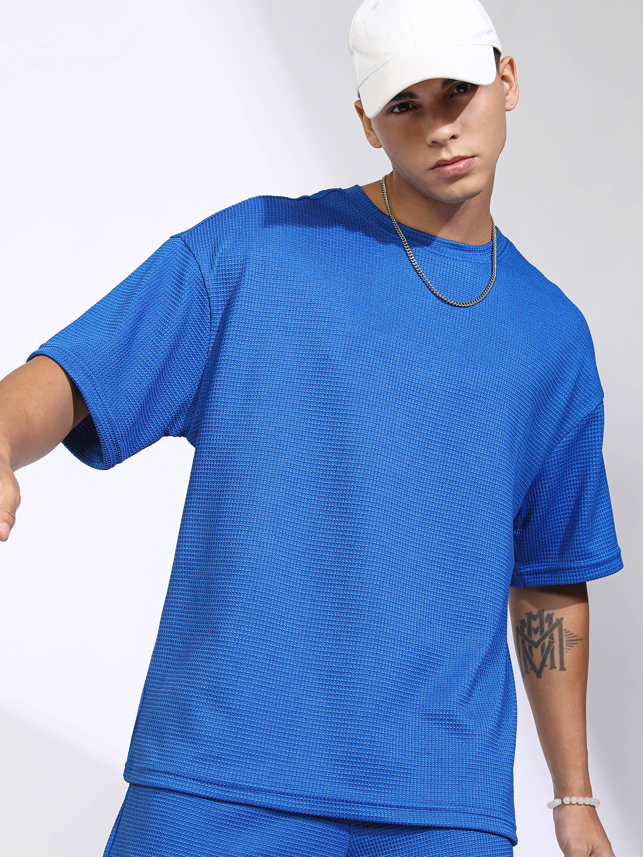     			Highlander Men's T-shirt With Shorts Co-Ords Set ( Pack of 1 , Blue )