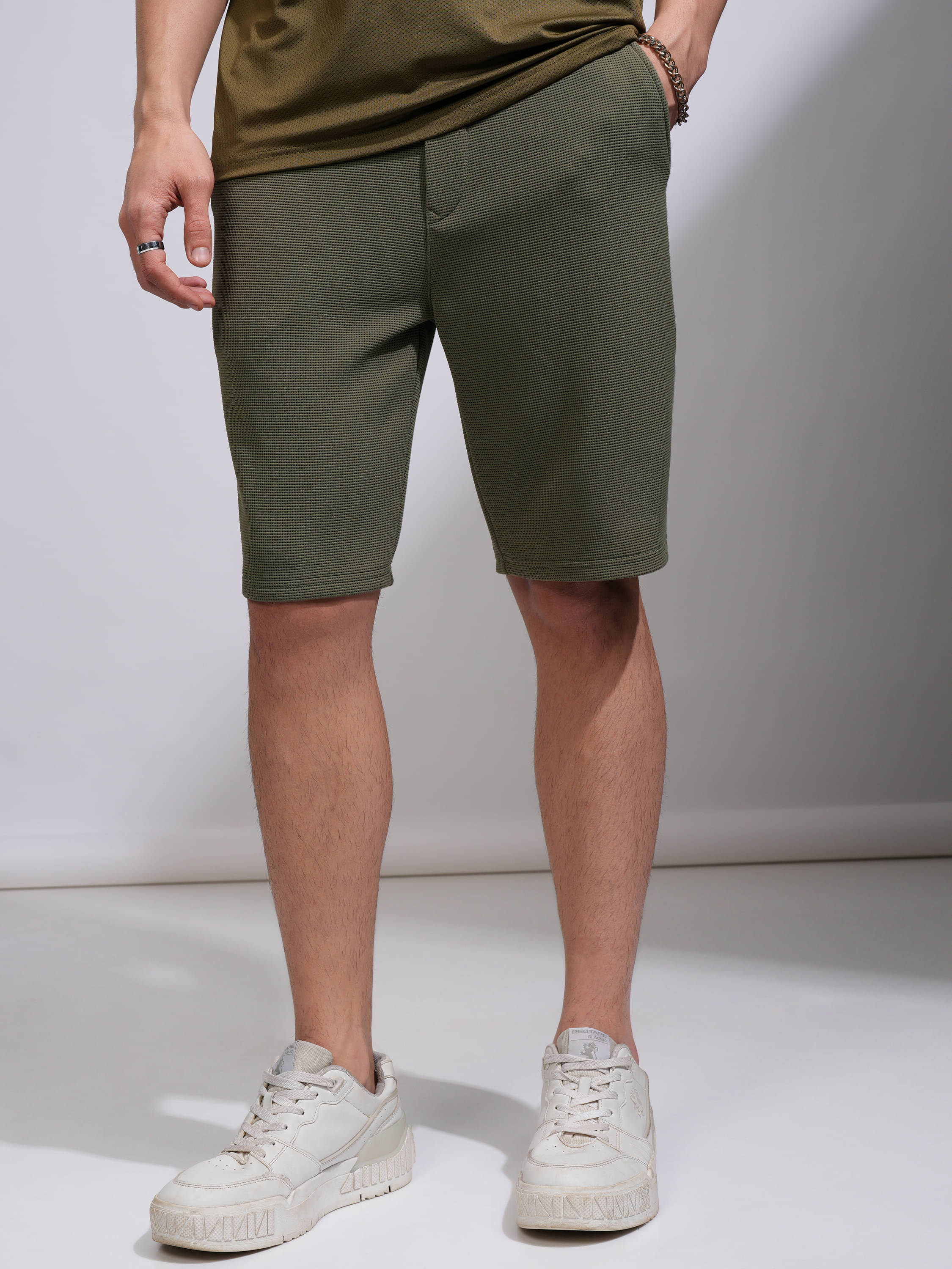     			Highlander Olive Polyester Men's Shorts ( Pack of 1 )