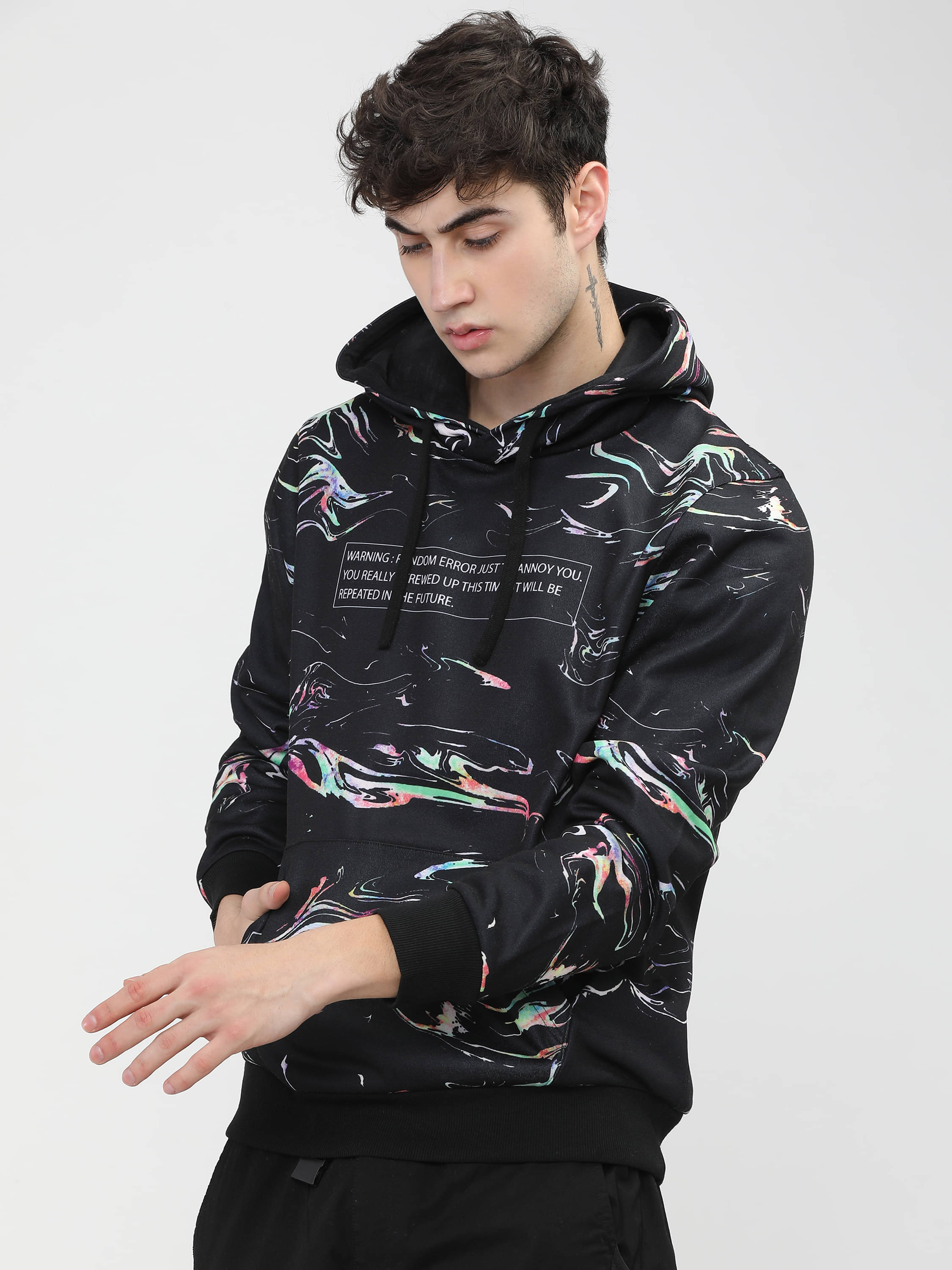     			Highlander Polyester Hooded Men's Sweatshirt - Black ( Pack of 1 )