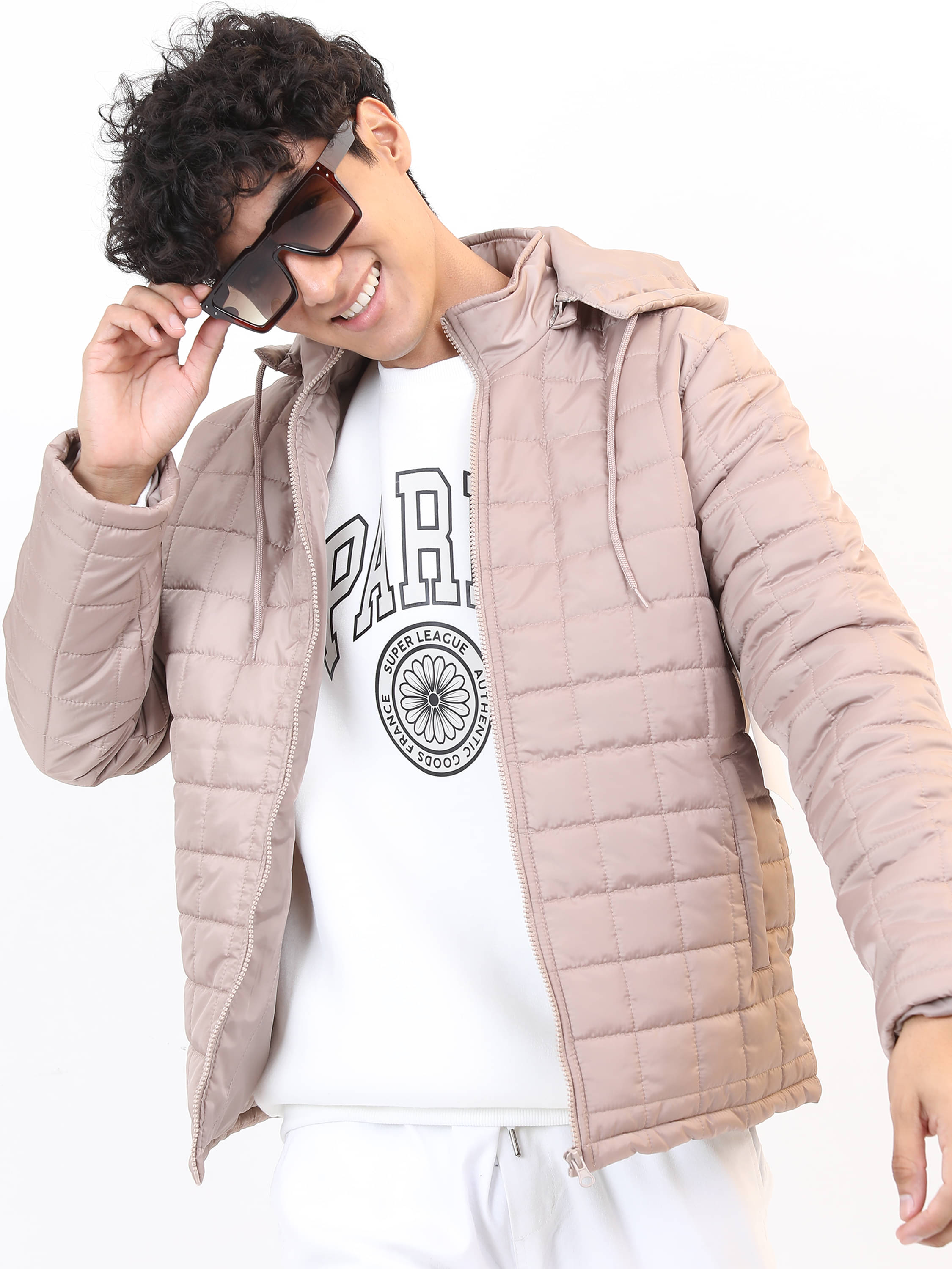     			Highlander Polyester Men's Puffer Jacket - Tan ( Pack of 1 )