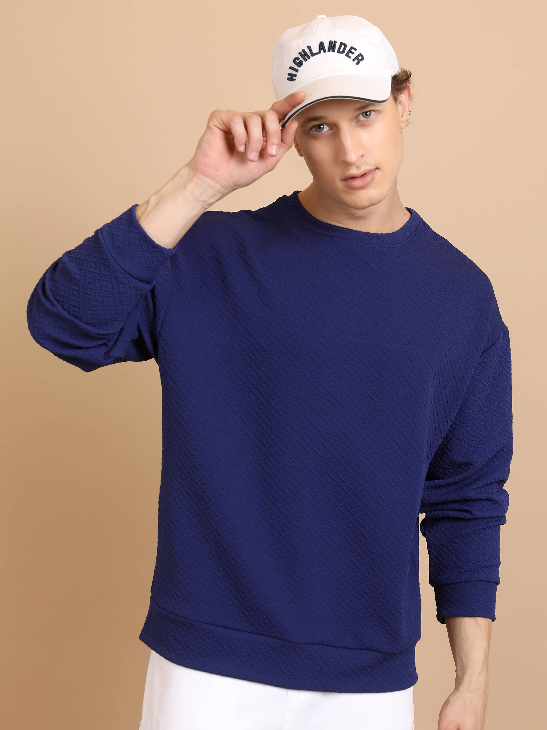    			Highlander Polyester Round Neck Men's Sweatshirt - Blue ( Pack of 1 )