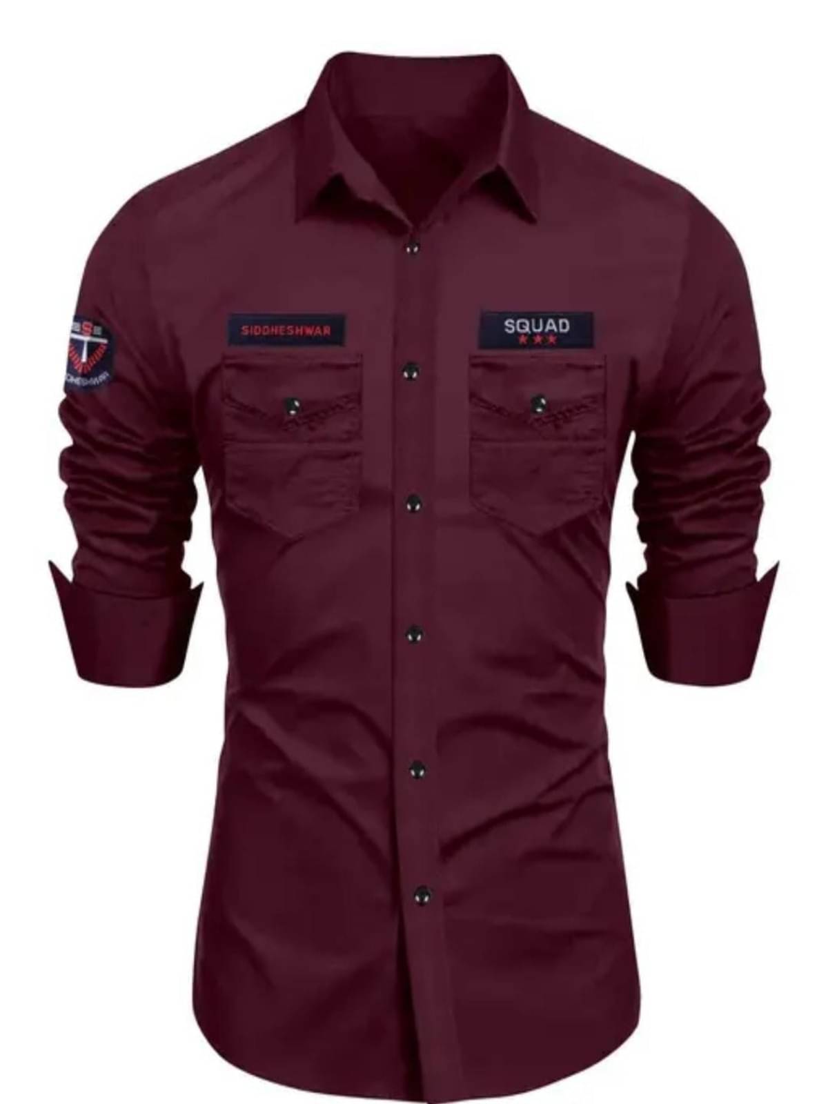 J K Enterprise Cotton Blend Regular Fit Printed Full Sleeves Men's Casual Shirt - Maroon ( Pack of 1 ) J K Enterprise Cotton Blend Regular Fit Printed Full Sleeves Men's Casual Shirt - Maroon ( Pack of 1 )