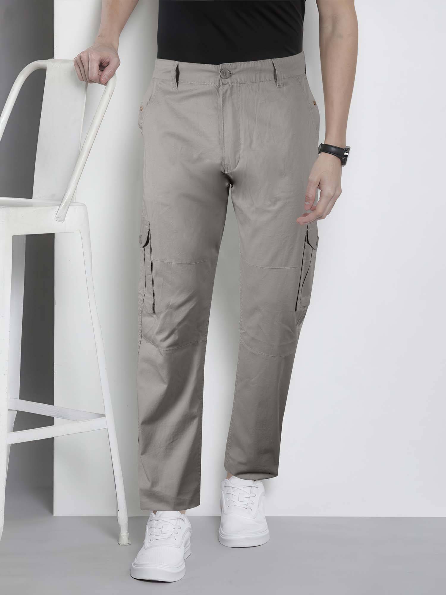     			JB JUST BLACK Relax Men's Cargos - Grey ( Pack of 1 )