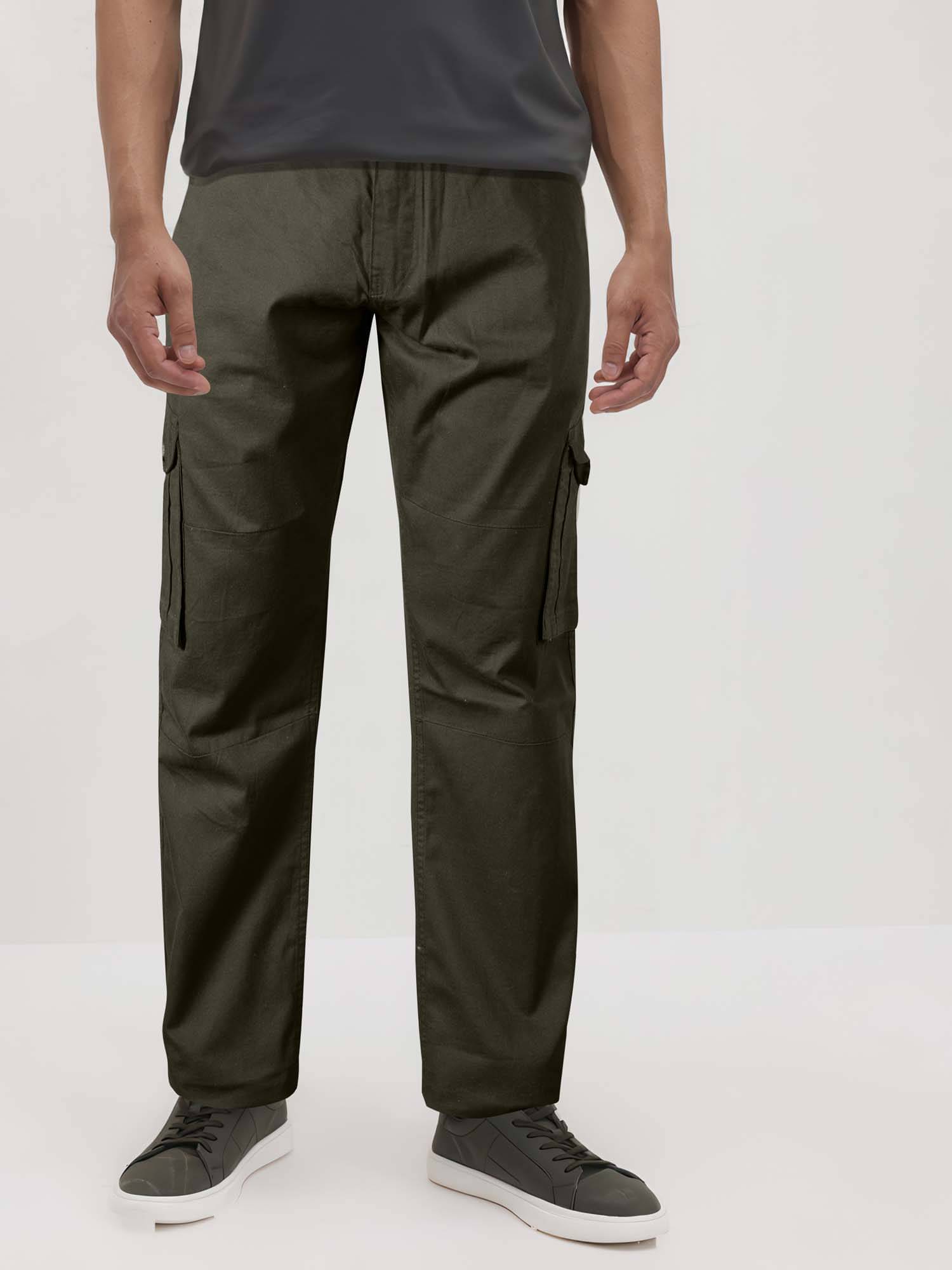     			JB JUST BLACK Relax Men's Cargos - Dark Green ( Pack of 1 )