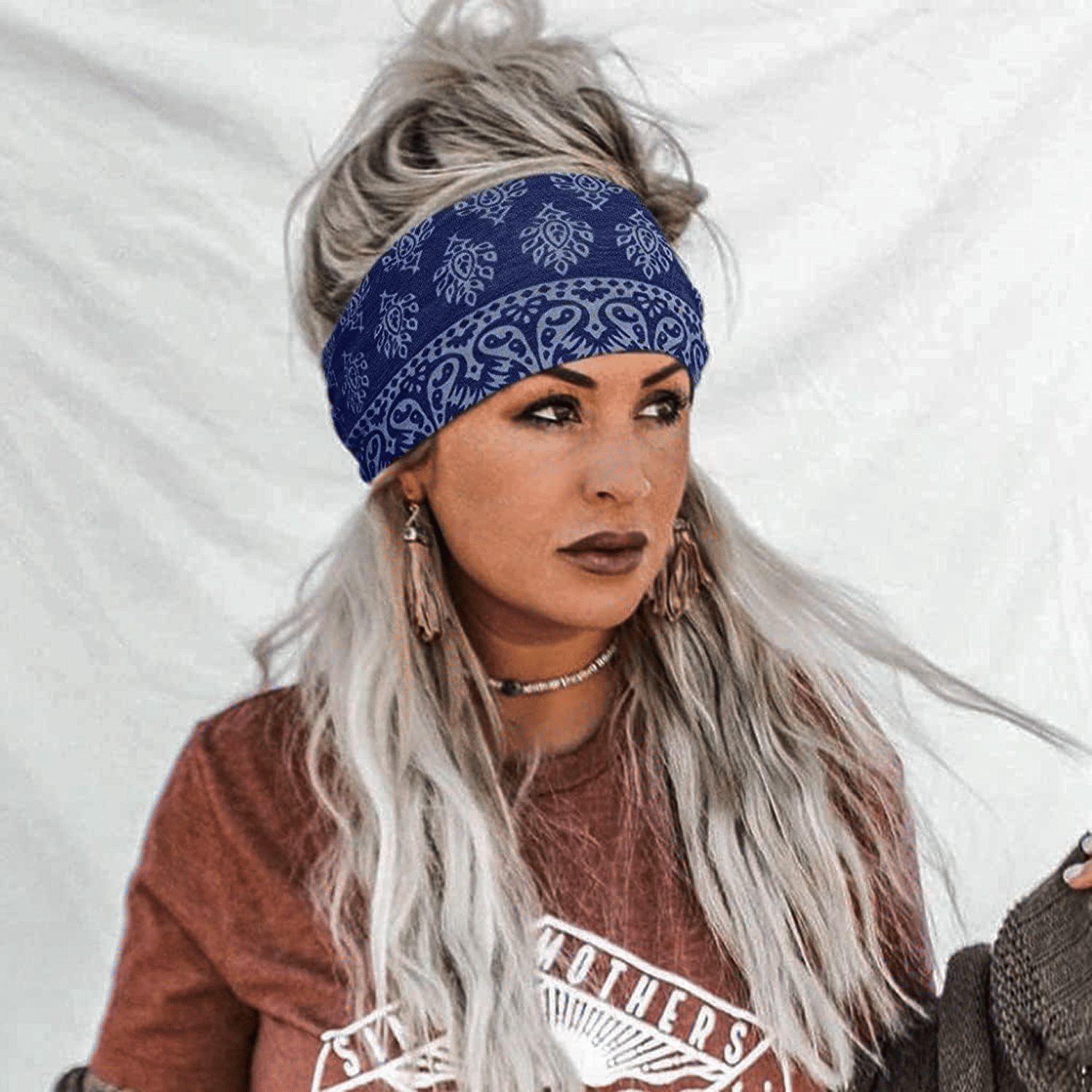 MAHADEV ENTERPRISE Black,Blue,Maroon Cotton Women's Headwrap ( Pack of 1 ) MAHADEV ENTERPRISE Black,Blue,Maroon Cotton Women's Headwrap ( Pack of 1 )
