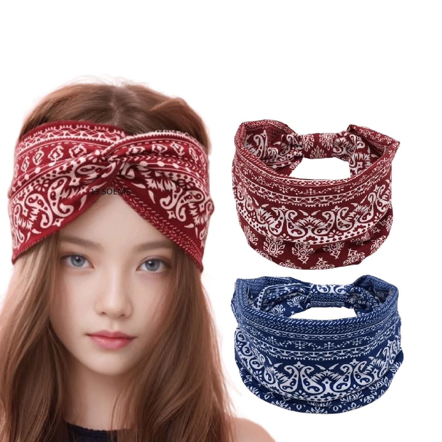     			MAHADEV ENTERPRISE Black,Blue,Maroon Cotton Women's Headwrap ( Pack of 1 )