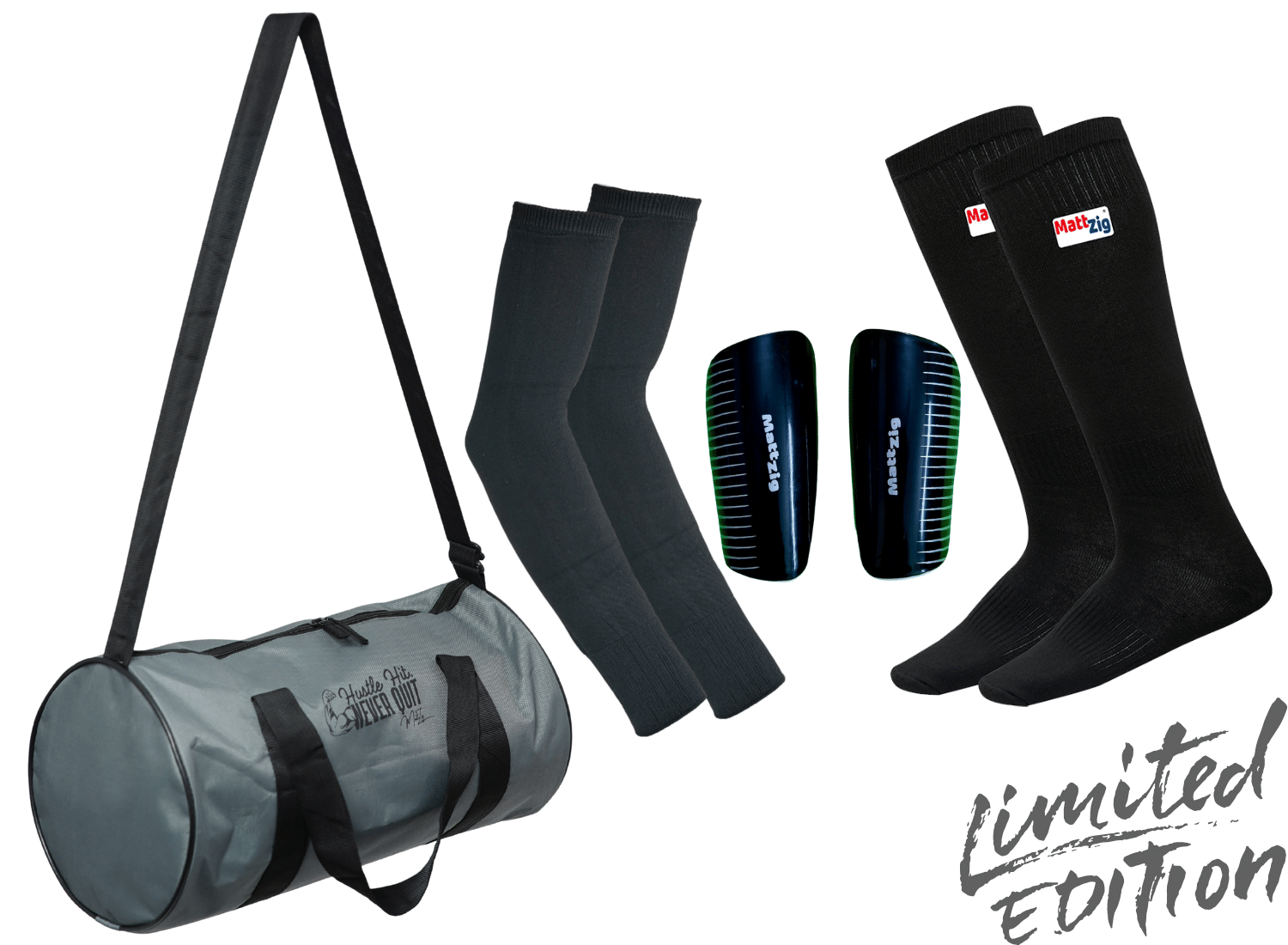     			MattZig Black Football Kit Bag ( Pack of 1 )