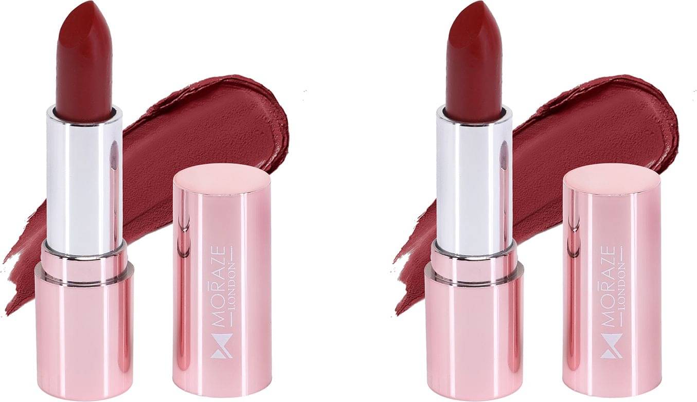     			Moraze Brown Matte Long Lasting Crayon Lipstick ( Pack of 2 )