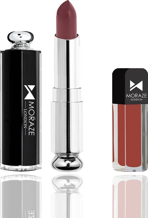     			Moraze Brown Matte Long Lasting Crayon Lipstick ( Pack of 2 )