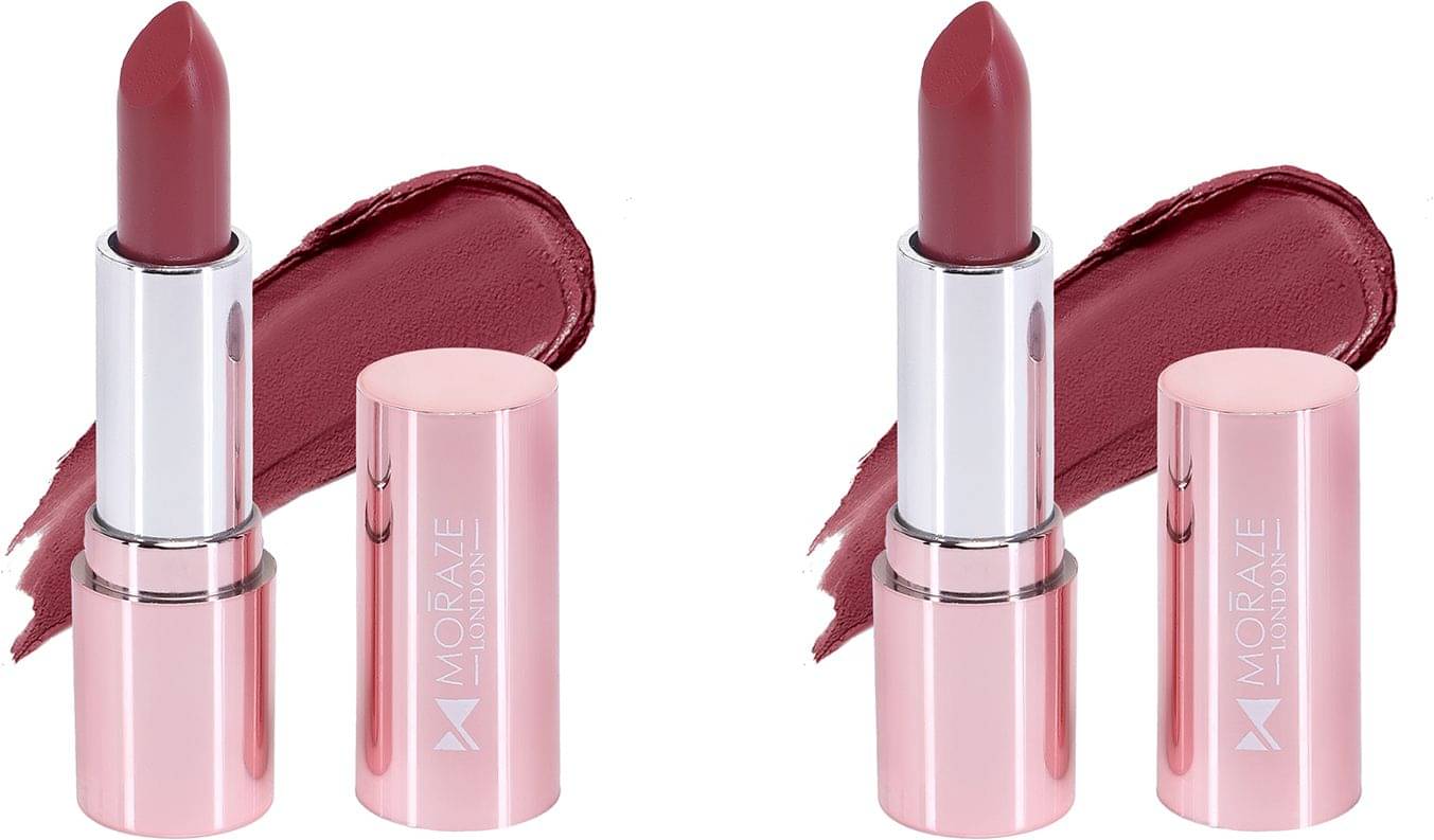     			Moraze Brown Matte Long Lasting Crayon Lipstick ( Pack of 2 )