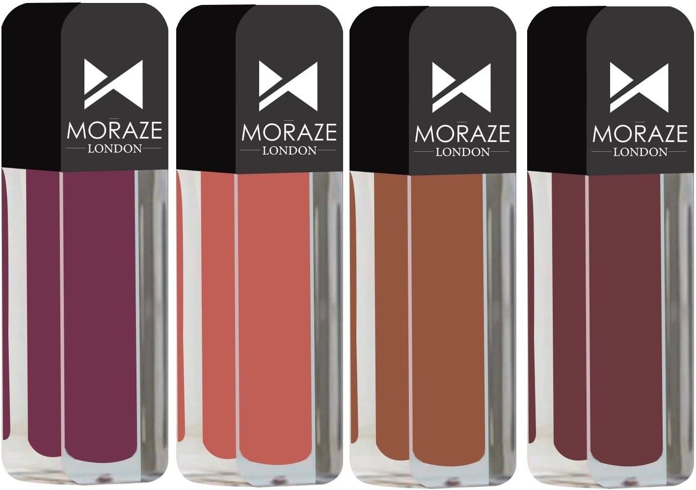     			Moraze Multi Glossy Long Lasting Liquid Lipstick ( Pack of 4 )