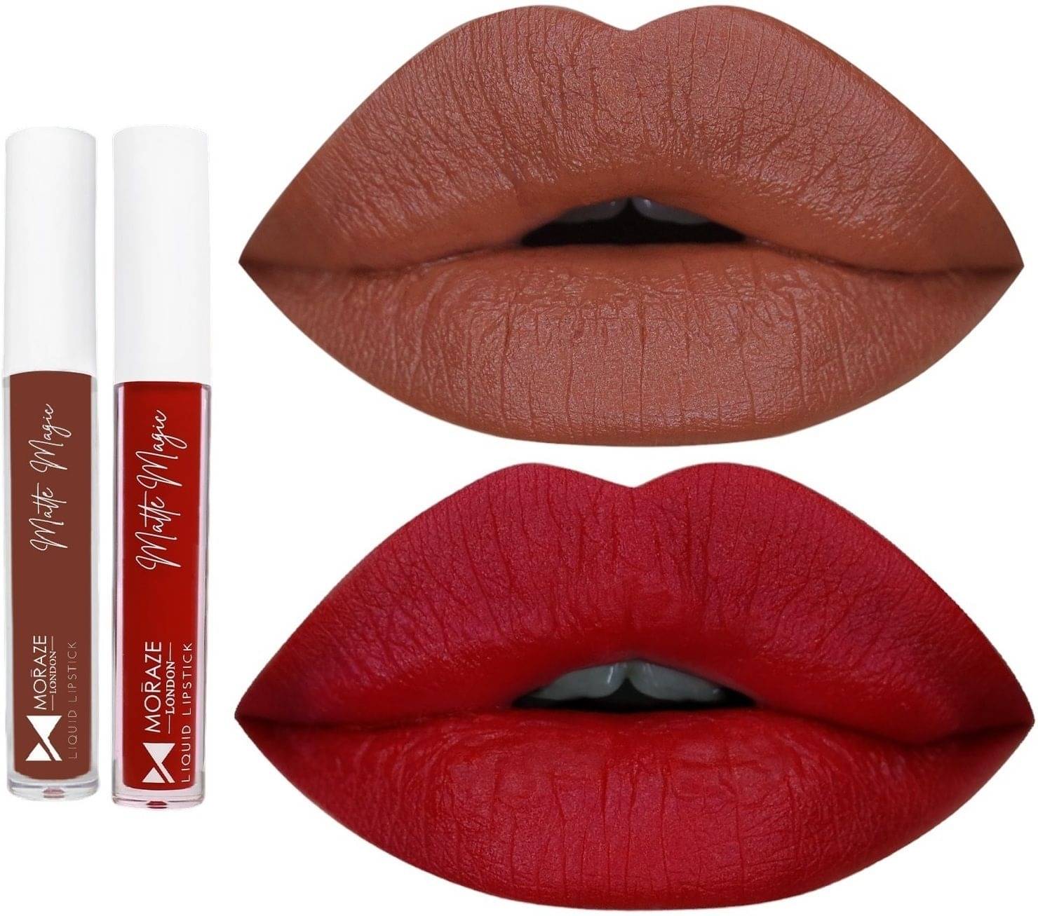     			Moraze Multi Matte Long Lasting Liquid Lipstick ( Pack of 2 )