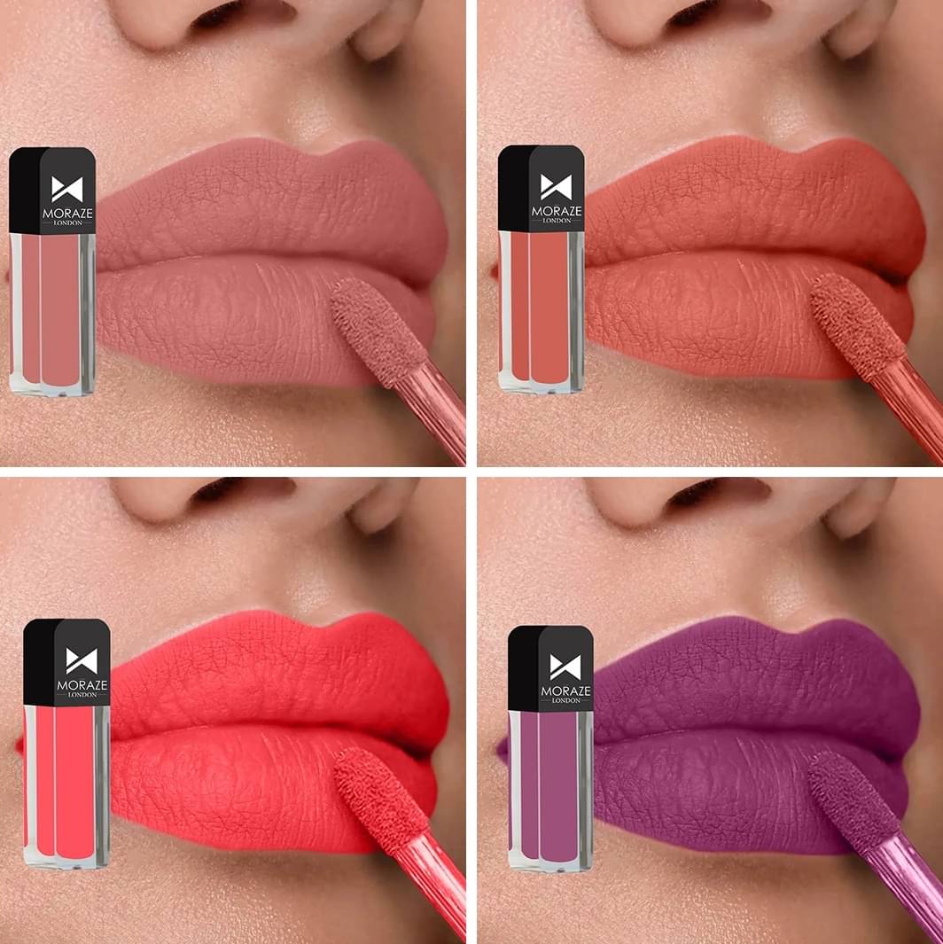     			Moraze Multi Matte Long Lasting Liquid Lipstick ( Pack of 3 )