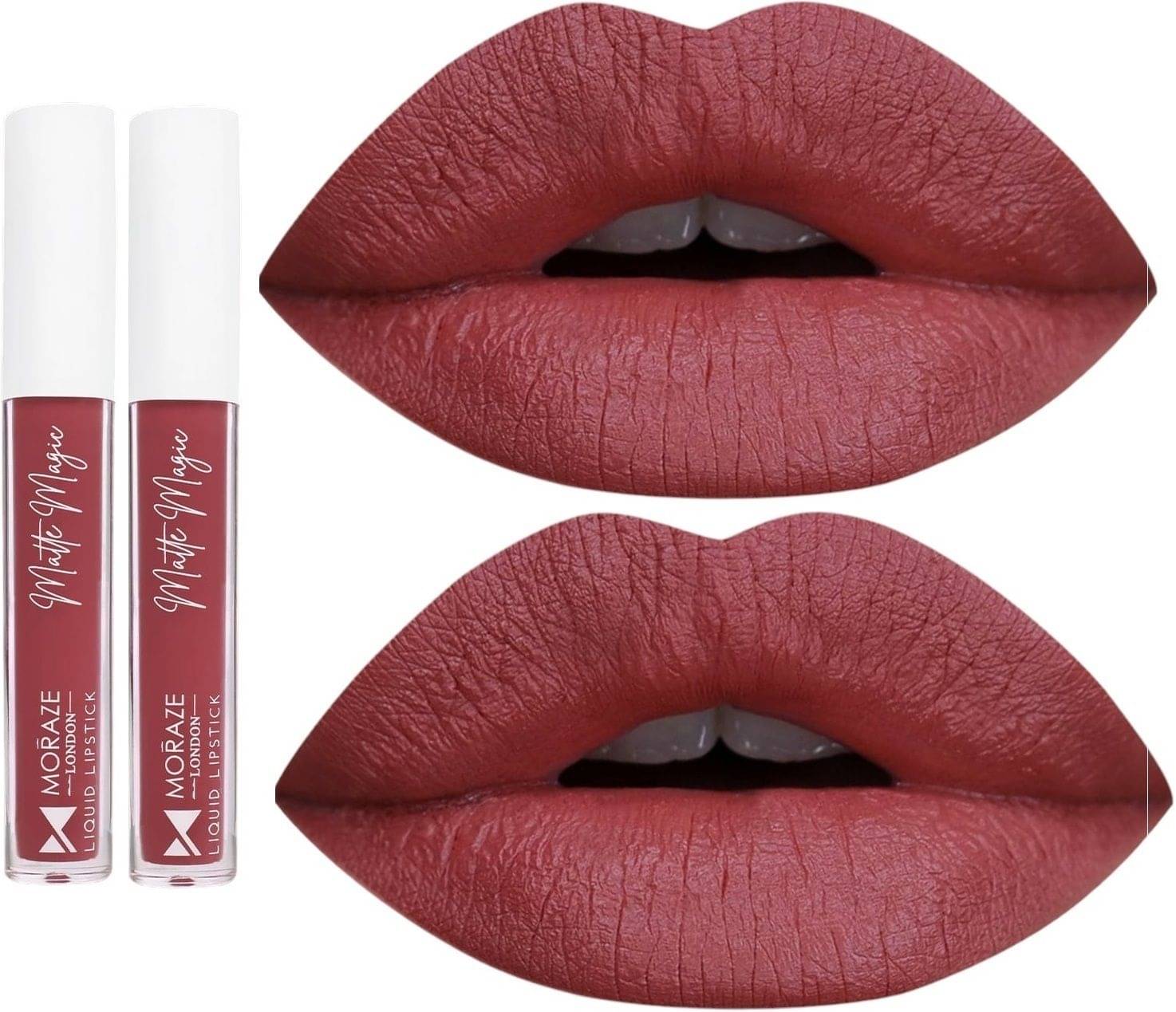     			Moraze Red Matte Long Lasting Liquid Lipstick ( Pack of 2 )