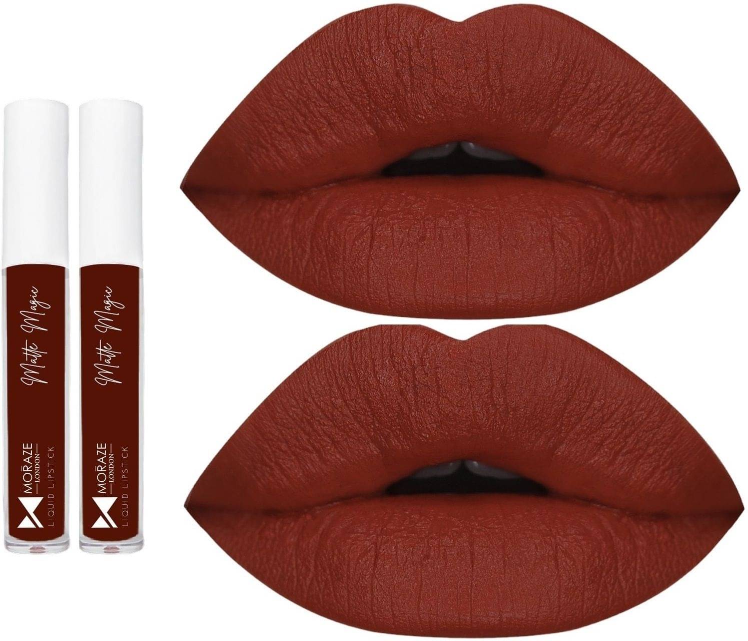     			Moraze Red Matte Long Lasting Liquid Lipstick ( Pack of 2 )
