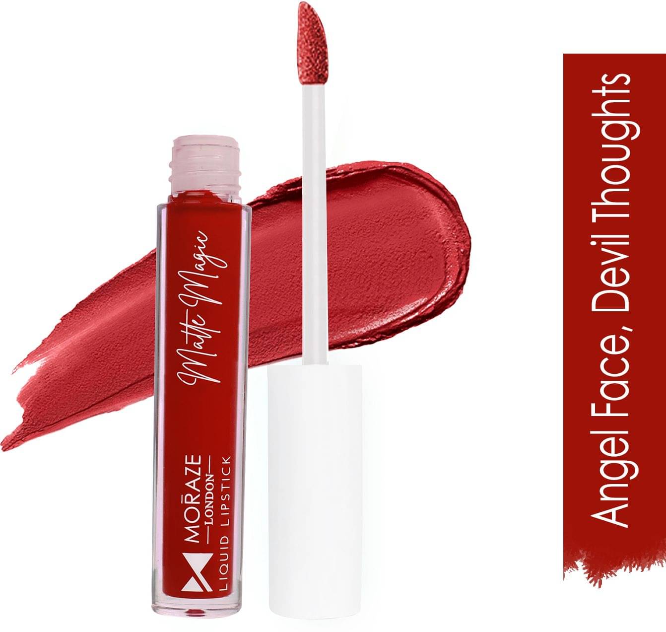     			Moraze Red Matte Long Lasting Liquid Lipstick ( Pack of 1 )