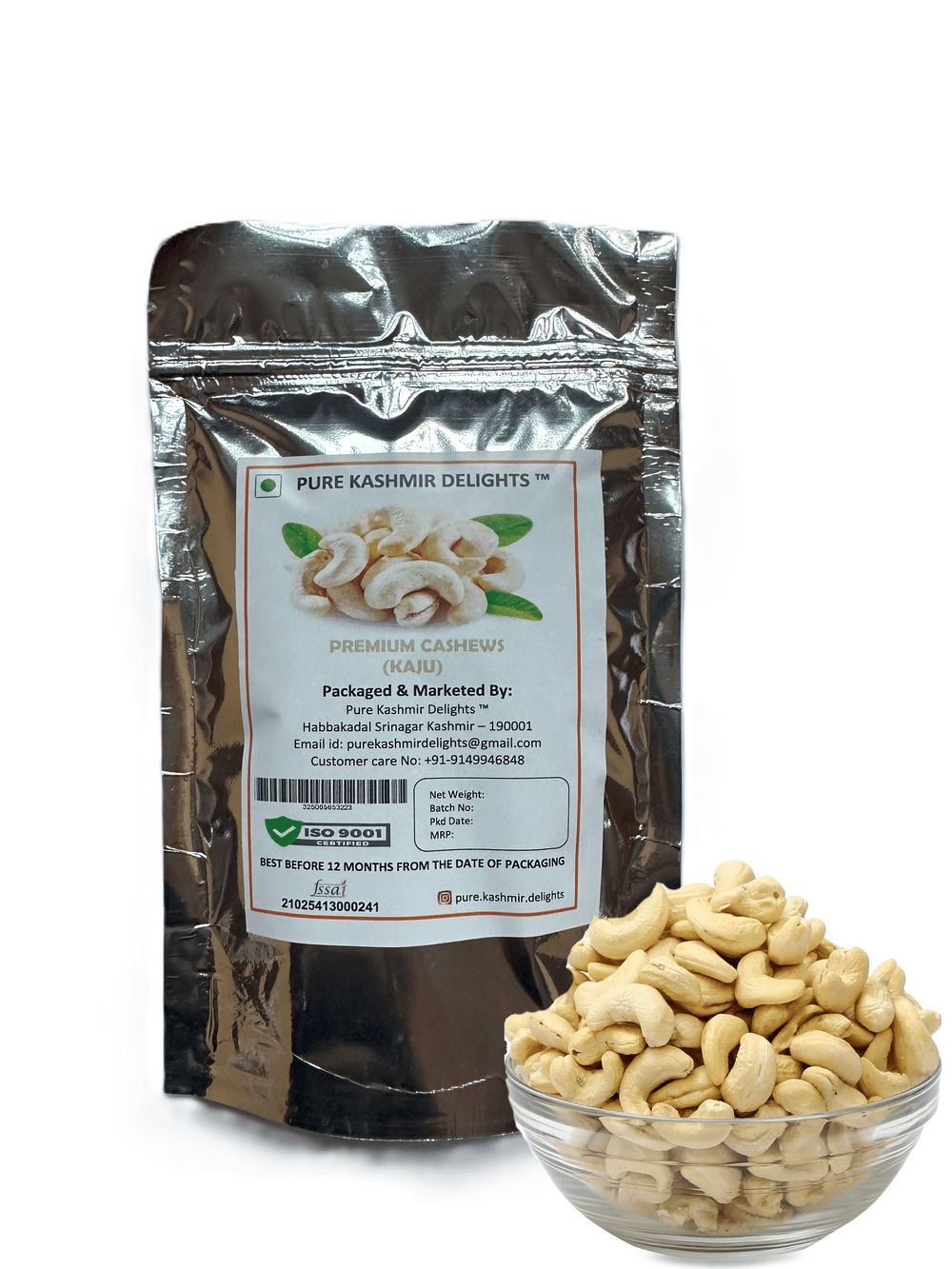 PURE KASHMIR DELIGHTS Cashew nut (Kaju) 600 g PURE KASHMIR DELIGHTS Cashew nut (Kaju) 600 g