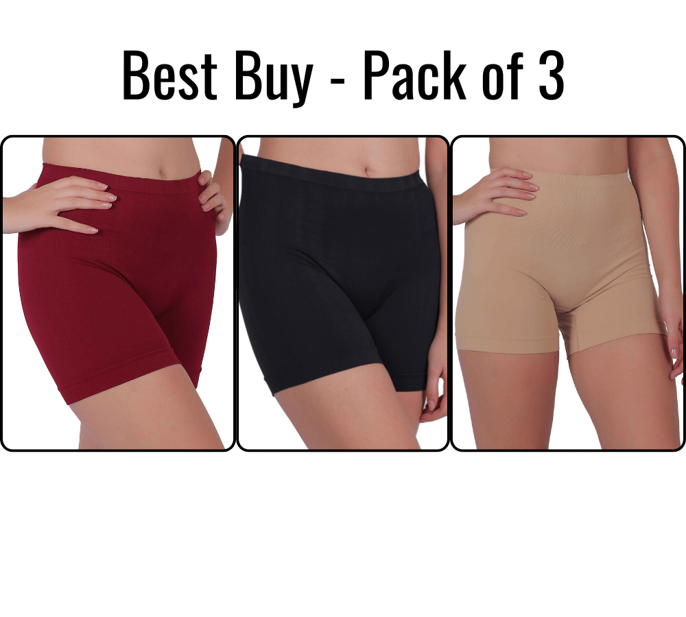 Pia Trends Women Cotton Blend Tummy & Thigh Shaper ( Maroon,Multicolor )     			Pia Trends Women Cotton Blend Tummy & Thigh Shaper ( Maroon,Multicolor )
