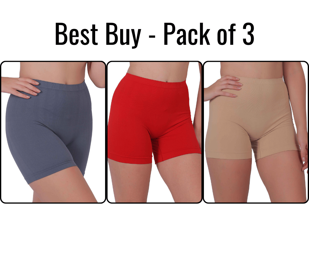     			Pia Trends Women Cotton Blend Tummy & Thigh Shaper ( Grey,Multicolor )