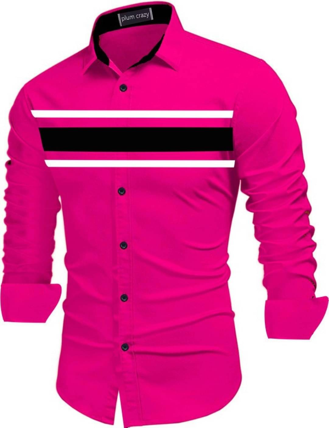     			Plumcrazy Cotton Blend Regular Fit Printed Full Sleeves Men's Casual Shirt - Pink ( Pack of 1 )