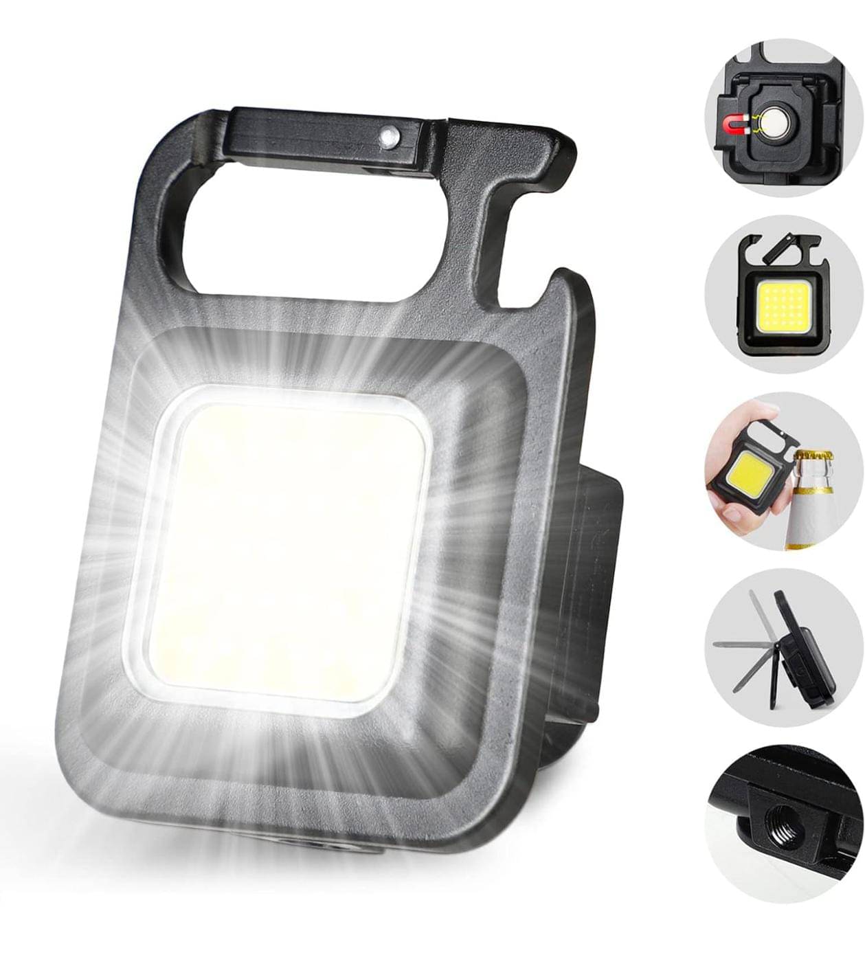 LED Mini COB Keychain and magentic Flashlight Portable USB Rechargeable Light 3 Light Modes with Folding Bracket LED Mini COB Keychain and magentic Flashlight Portable USB Rechargeable Light 3 Light Modes with Folding Bracket