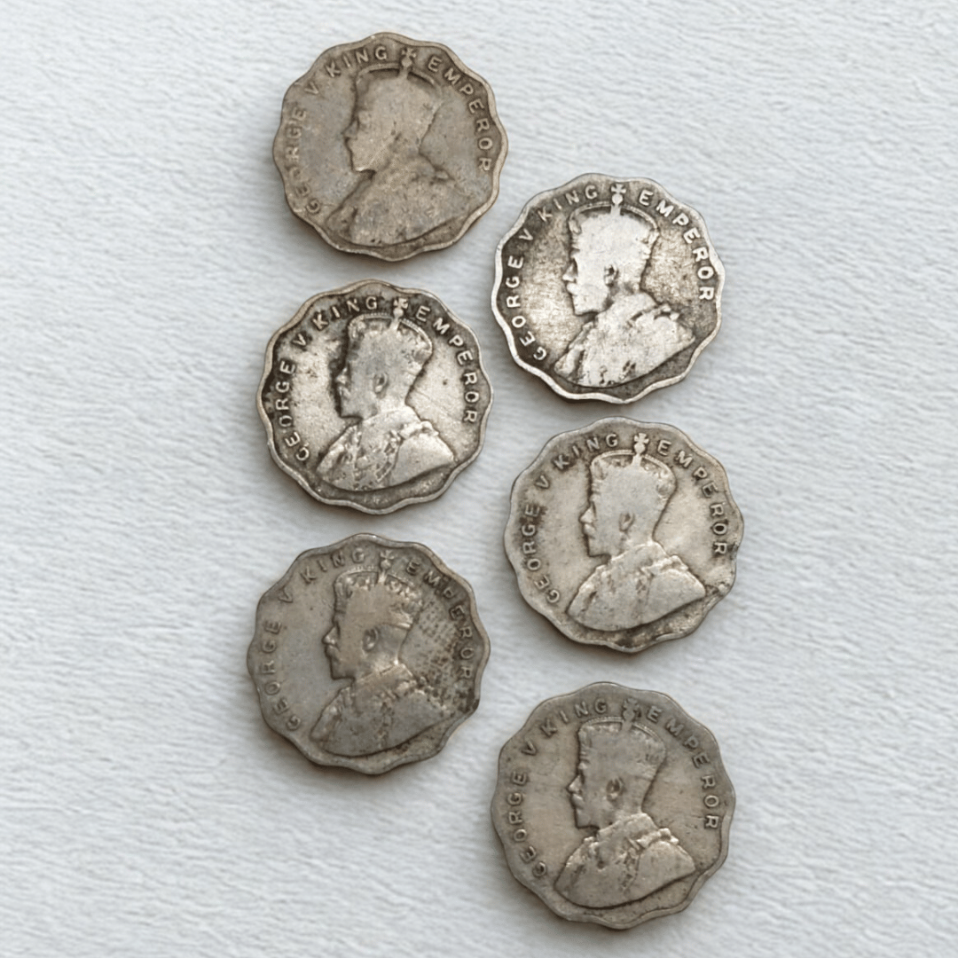 SHUBHCOINS 1 Anna George V, Different Dates, Very Rare Collection for Students     			SHUBHCOINS 1 Anna George V, Different Dates, Very Rare Collection for Students