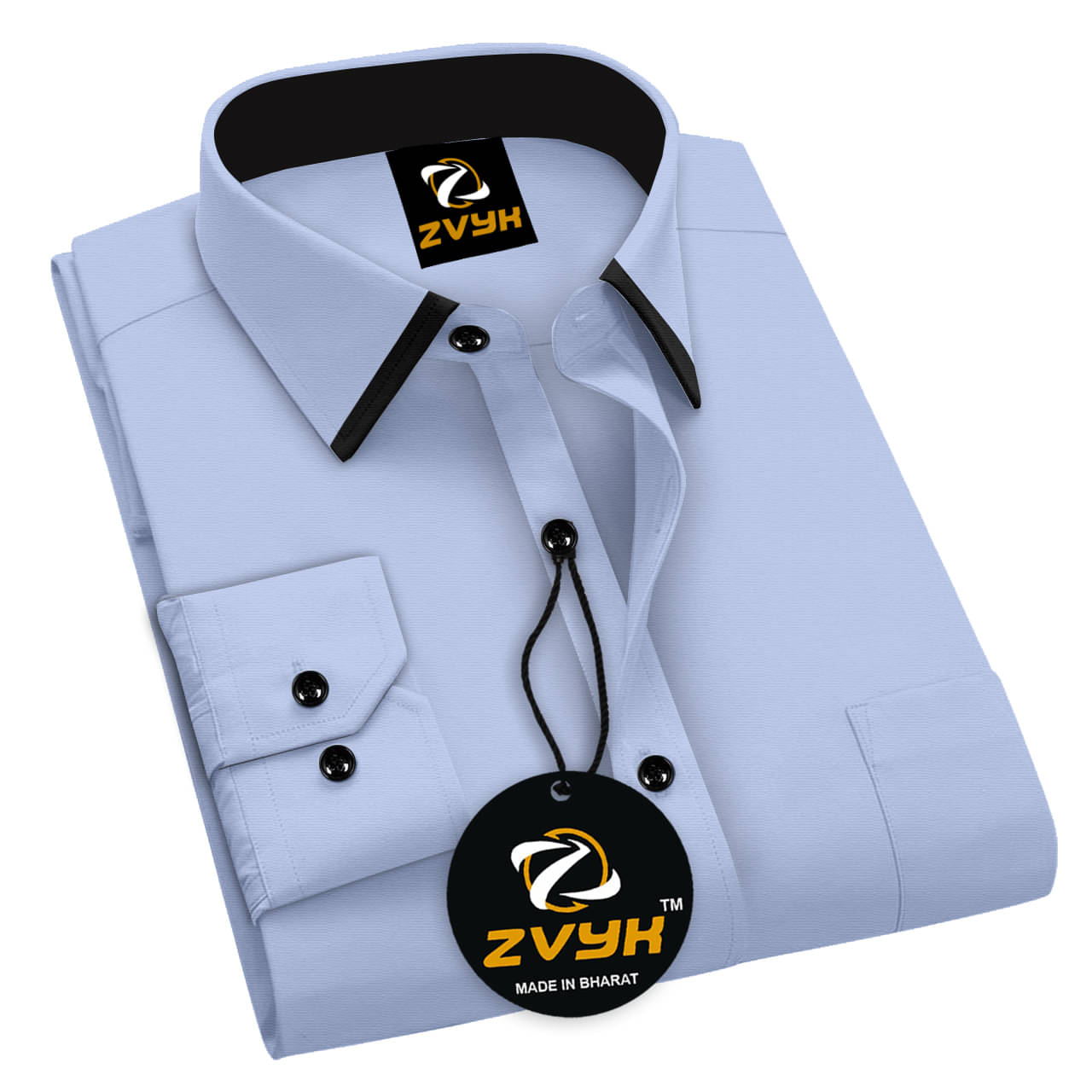     			Sangani Poly Cotton Regular Fit Printed Full Sleeves Men's Casual Shirt - Light Blue ( Pack of 1 )
