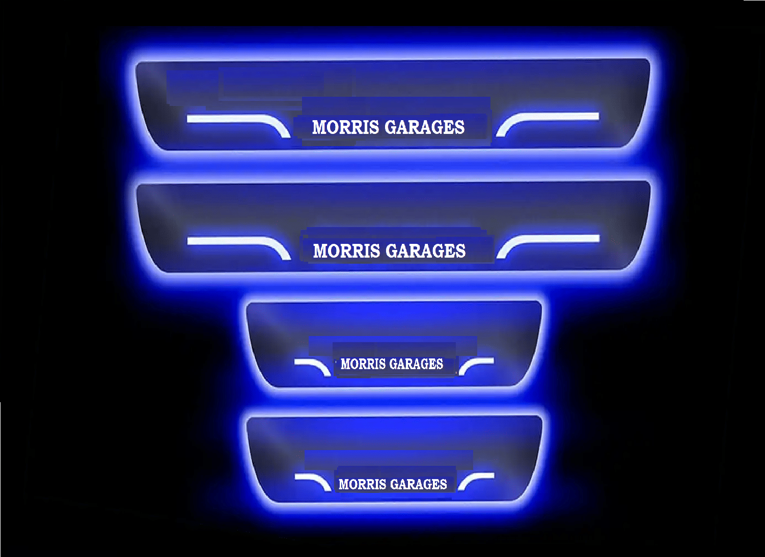 SureStrive Balck Beauty Car Footstep With Led Door Sill Scuff Plate Leg Plate Led Type Blue Color Light for MG MORRIS GARAGE LOGO All Model Set of-4 SureStrive Balck Beauty Car Footstep With Led Door Sill Scuff Plate Leg Plate Led Type Blue Color Light for MG MORRIS GARAGE LOGO All Model Set of-4