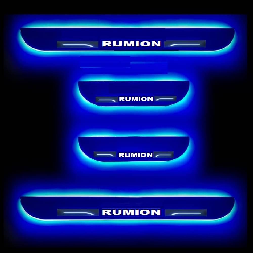 SureStrive Balck Beauty Car Footstep With Led Door Scuff Plate Led Type Blue Light for Toyota Rumion All Model Set of-4 SureStrive Balck Beauty Car Footstep With Led Door Scuff Plate Led Type Blue Light for Toyota Rumion All Model Set of-4